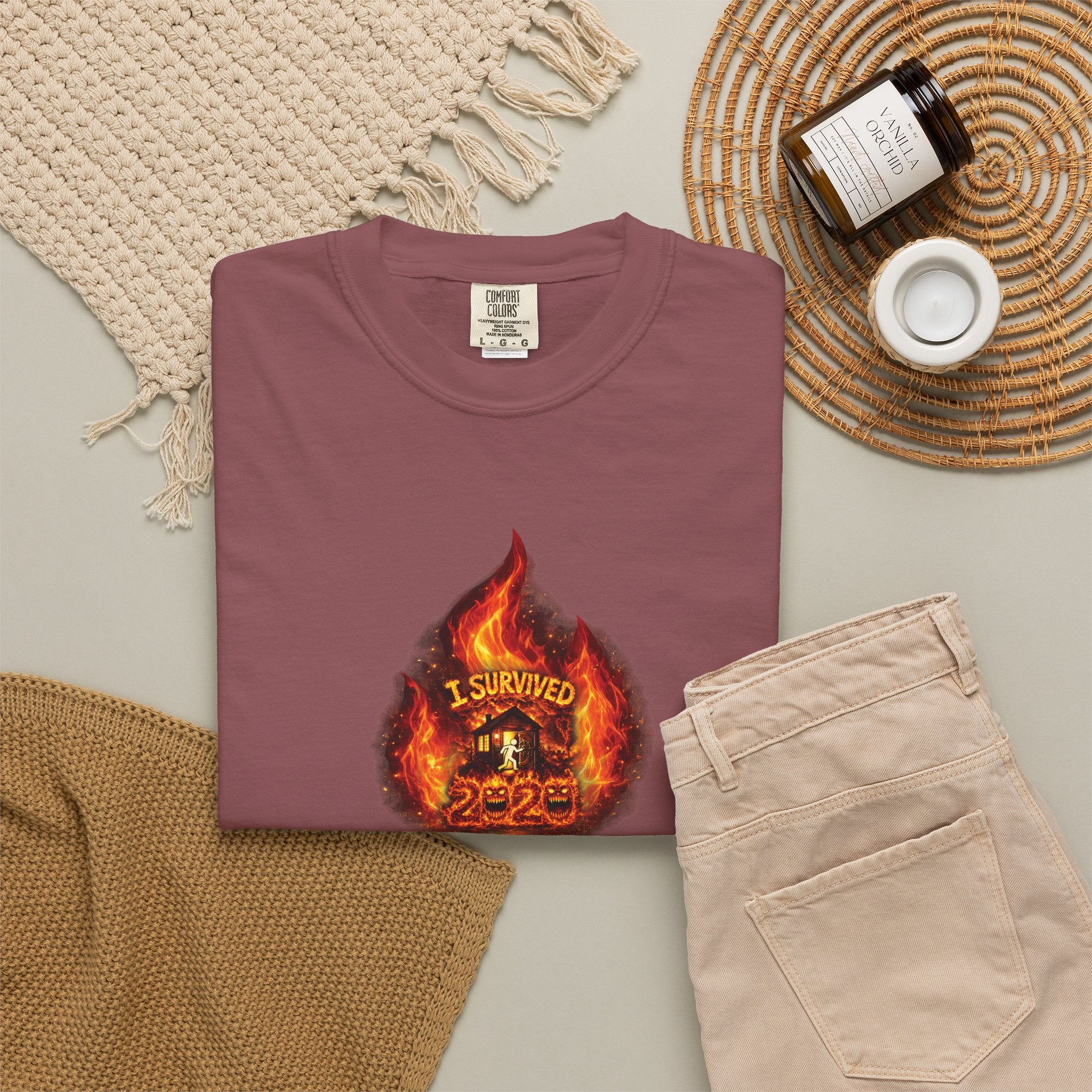 I Survived 2020 — WILDFIRES S2:E4: Director's Cut "Western U.S. Wildfire Season" Memorial Unisex Garment-Dyed T-shirt