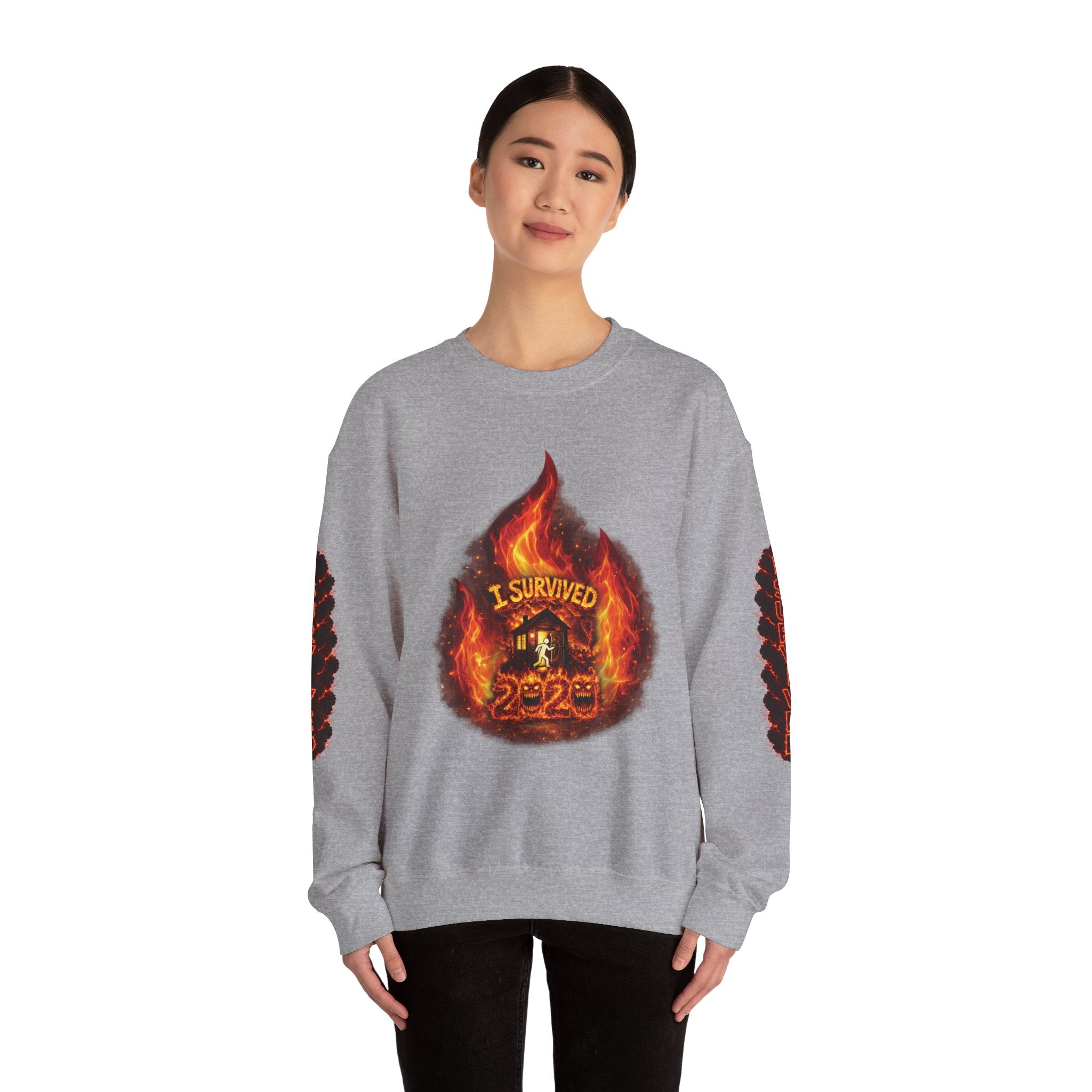 I Survived 2020 — Director's Cut S2:E2 "The Bobcat Fire" | Wildfire Edition Memorial Unisex Heavy Blend™ Crewneck Sweatshirt