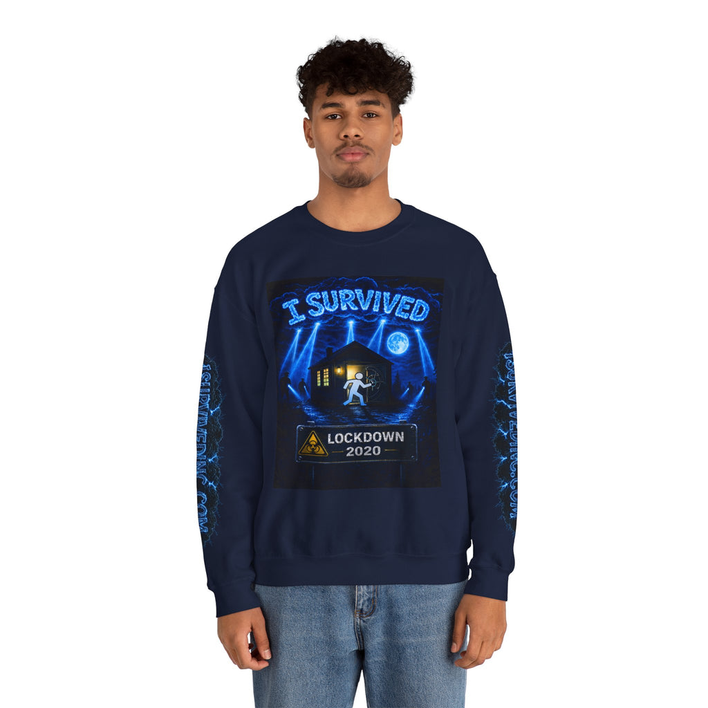 I Survived 2020 — LOCKDOWN S3:E4: "Working From Home" Unisex Heavy Blend™ Crewneck Sweatshirt