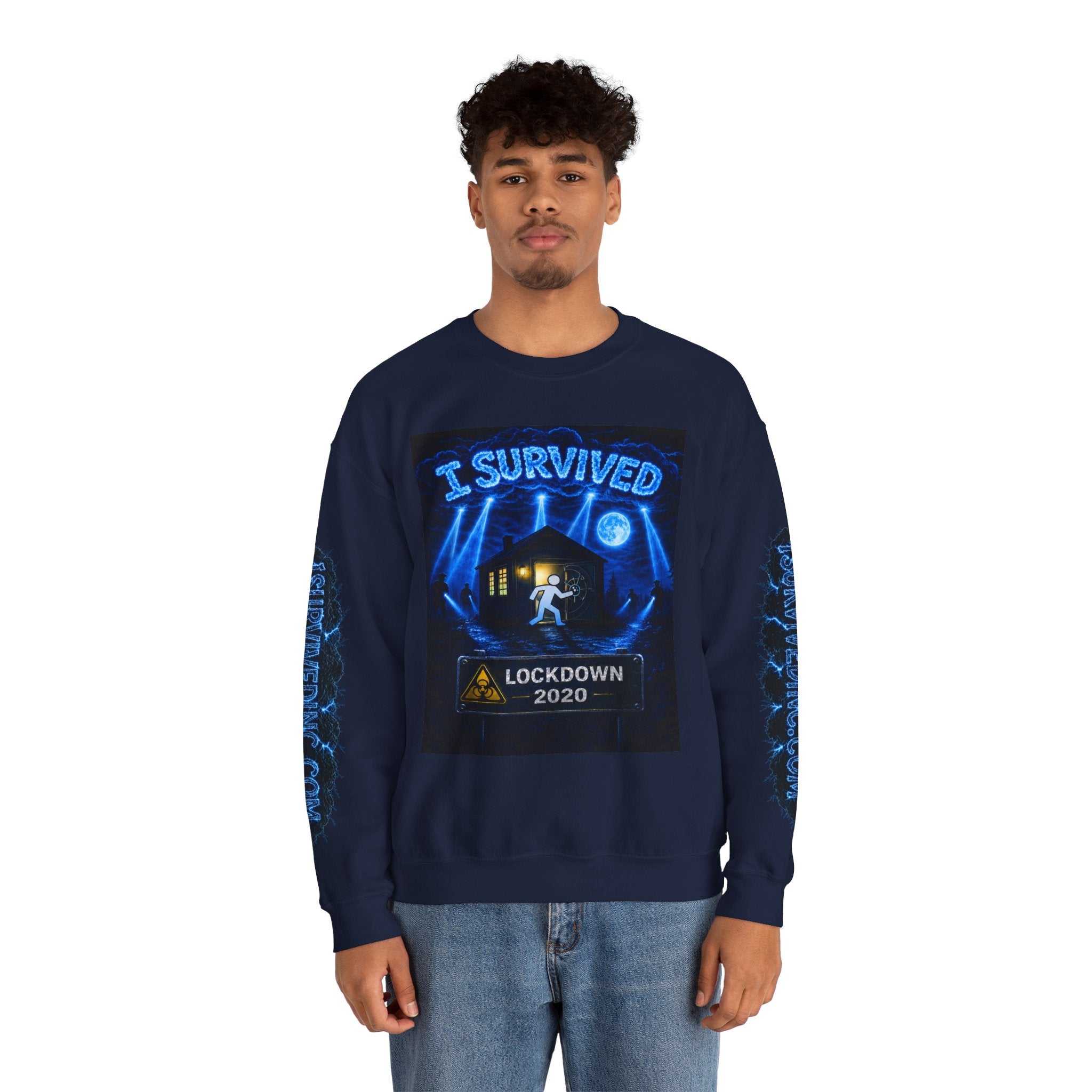 I Survived 2020 — LOCKDOWN S3:E4: "Working From Home" Unisex Heavy Blend™ Crewneck Sweatshirt