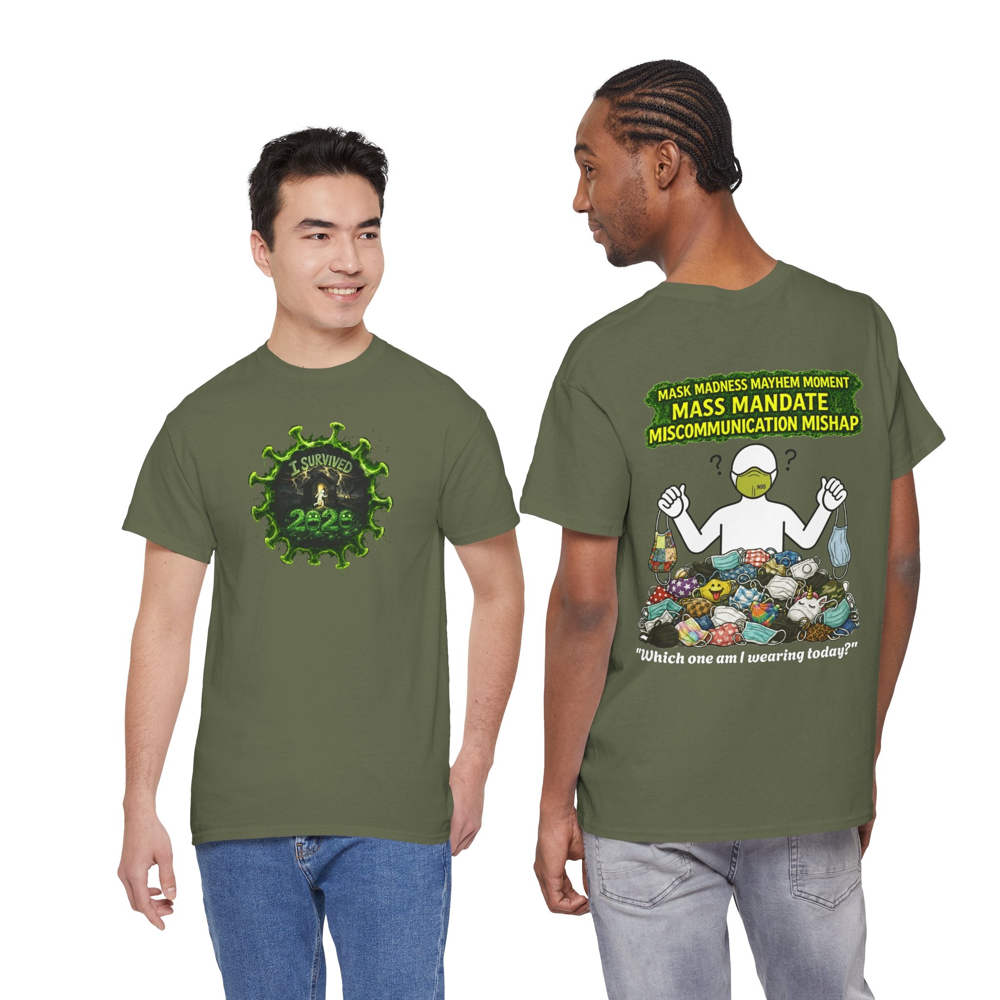 I Survived 2020 — PANDEMIC S1:E4: Director's Cut "Mask Madness" Unisex Heavy Cotton Tee