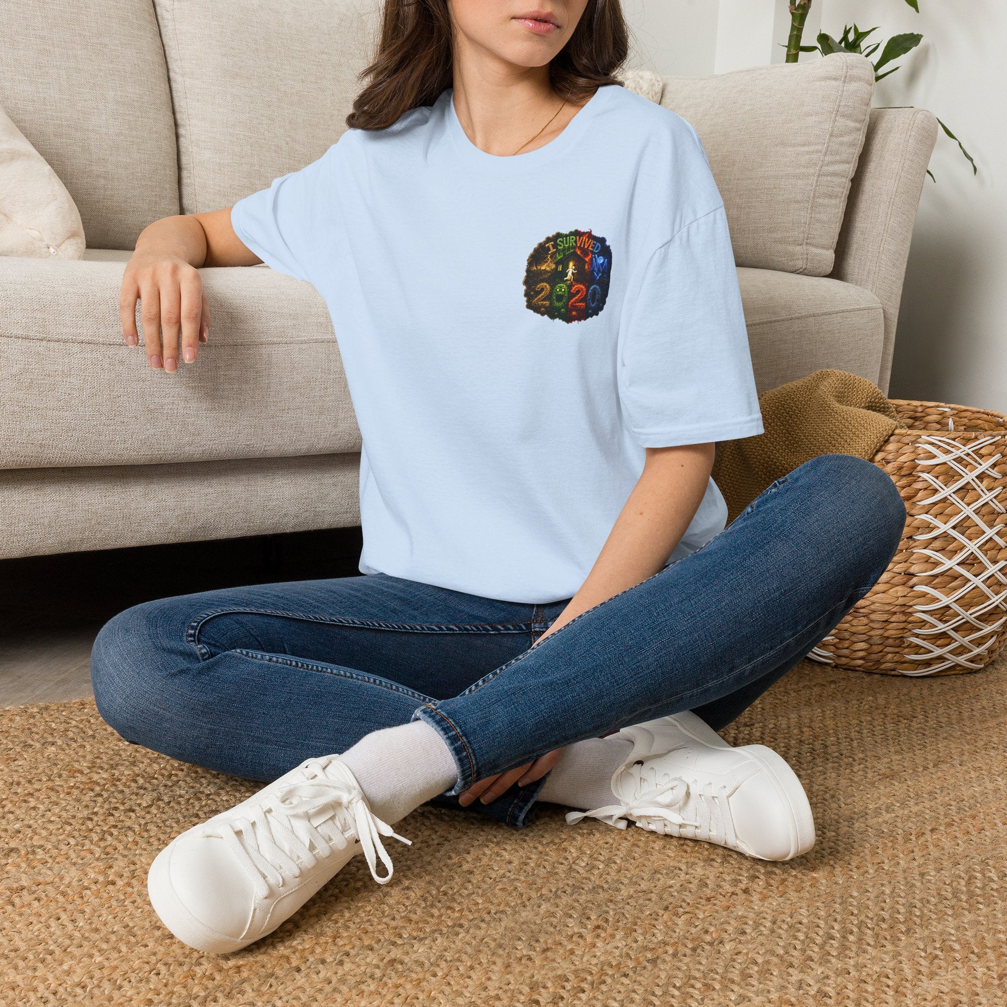 I Survived 2020 — "No Signal" Test Pattern Tee Alien Broadcast Finale Summer Premiere Unisex Softstyle T-Shirt