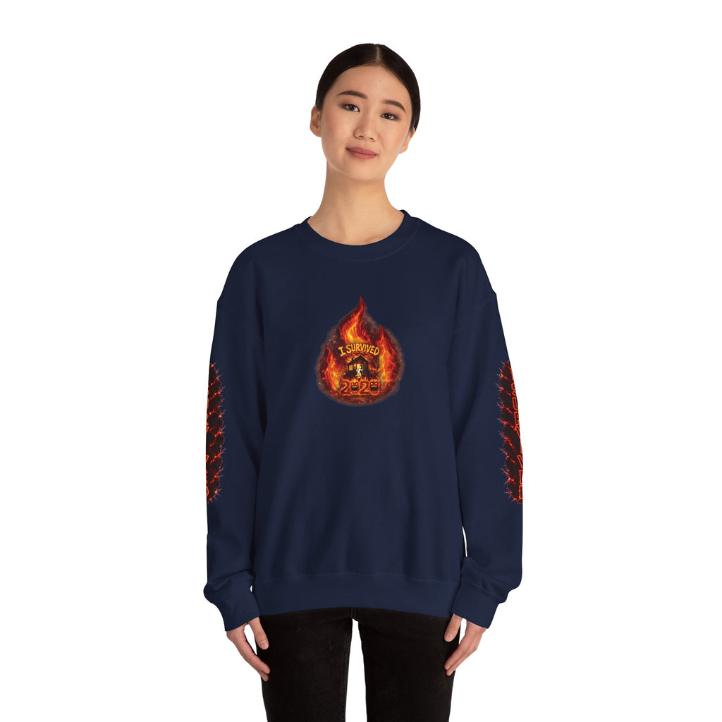 I Survived 2020 — WILDFIRES S2:E1: Director's Cut "Berry Creek" Memorial Unisex Heavy Blend™ Crewneck Sweatshirt
