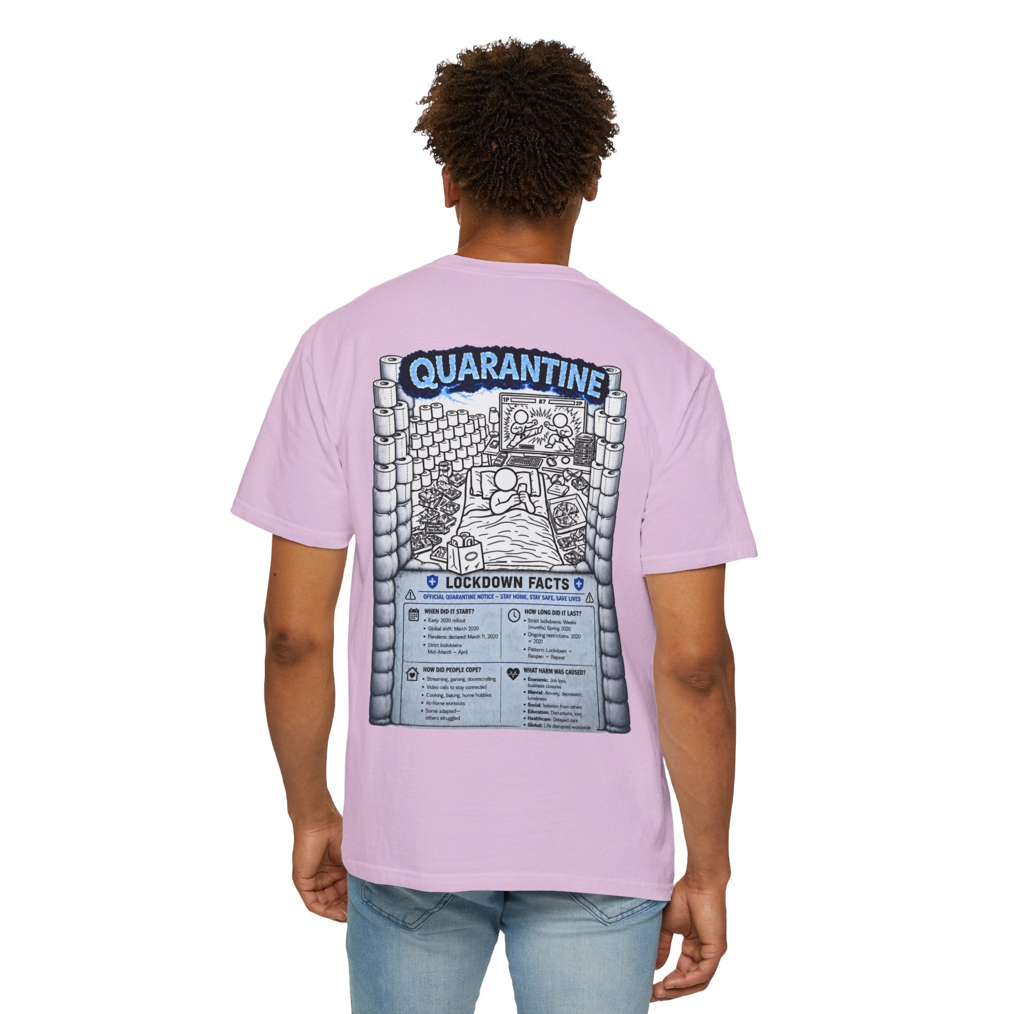 I Survived 2020 — LOCKDOWN S3:E1: "Quarantine" Unisex Garment-Dyed T-shirt