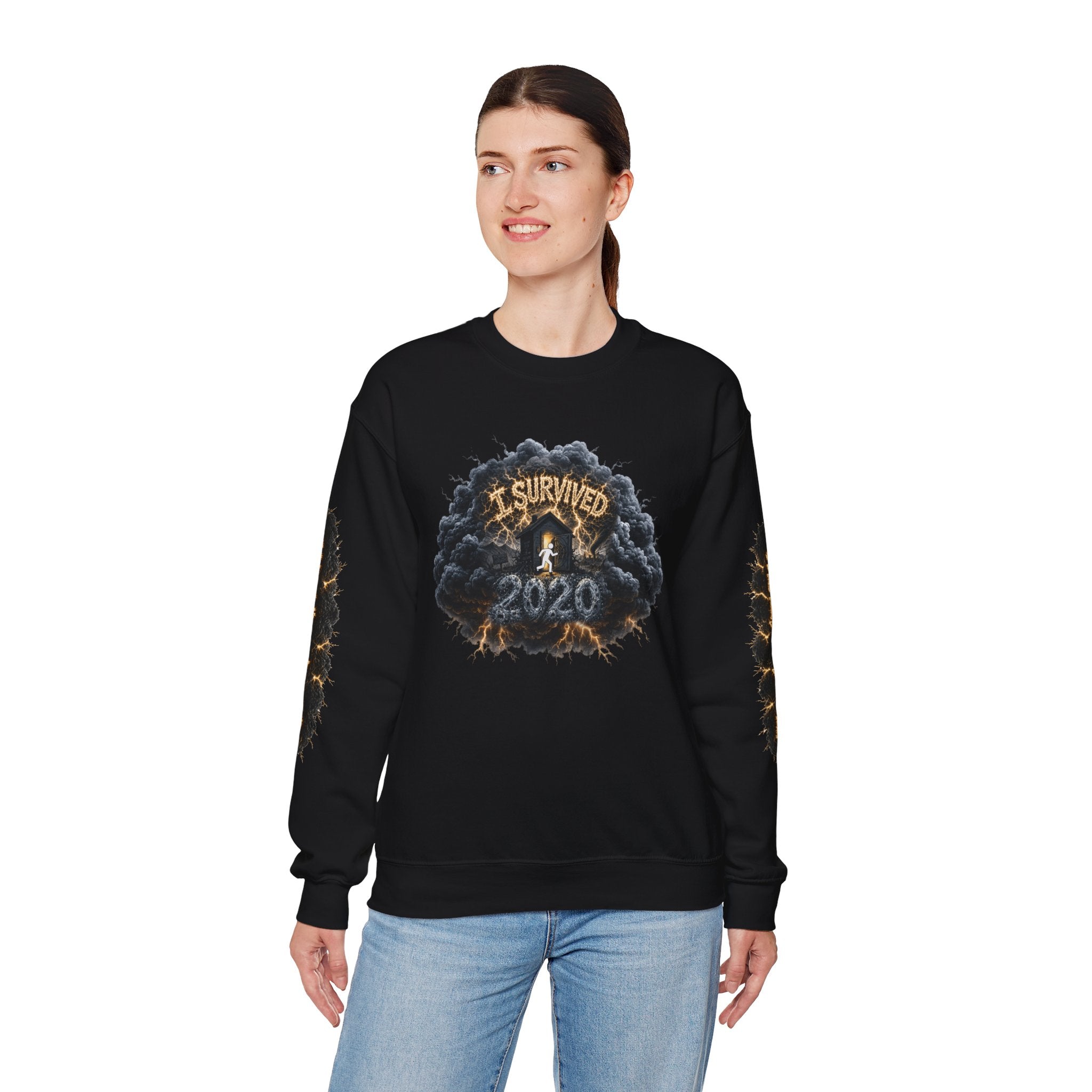 I Survived 2020 — Director's Cut Original Design Teaser Tee | Season 1 Premiere Drop Unisex Heavy Blend™ Crewneck Sweatshirt (SPECIAL EDITION)