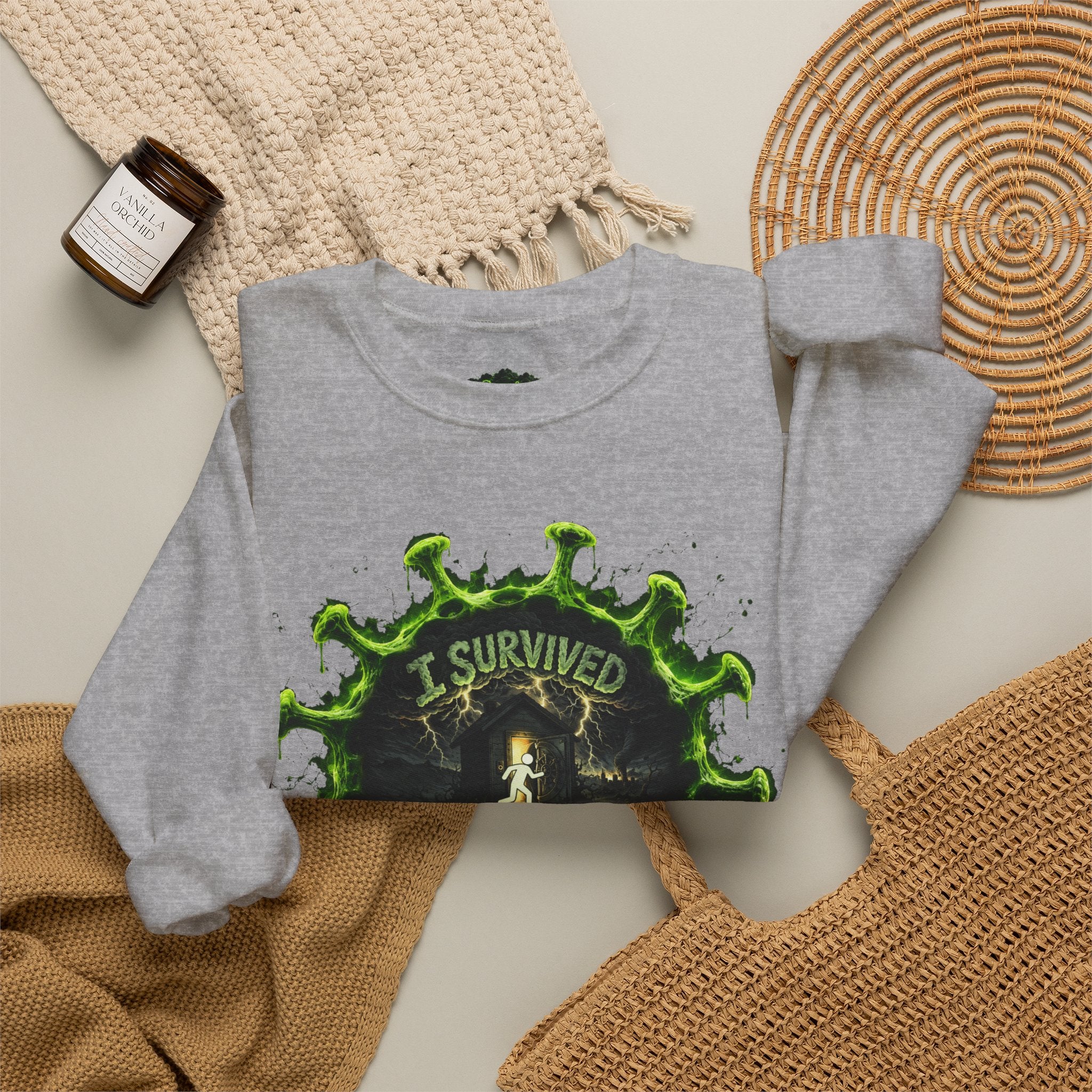 I Survived 2020 — Director's Cut S1:E1 "COVID-19: The Coronavirus" | Pandemic Edition Unisex Heavy Blend™ Crewneck Sweatshirt