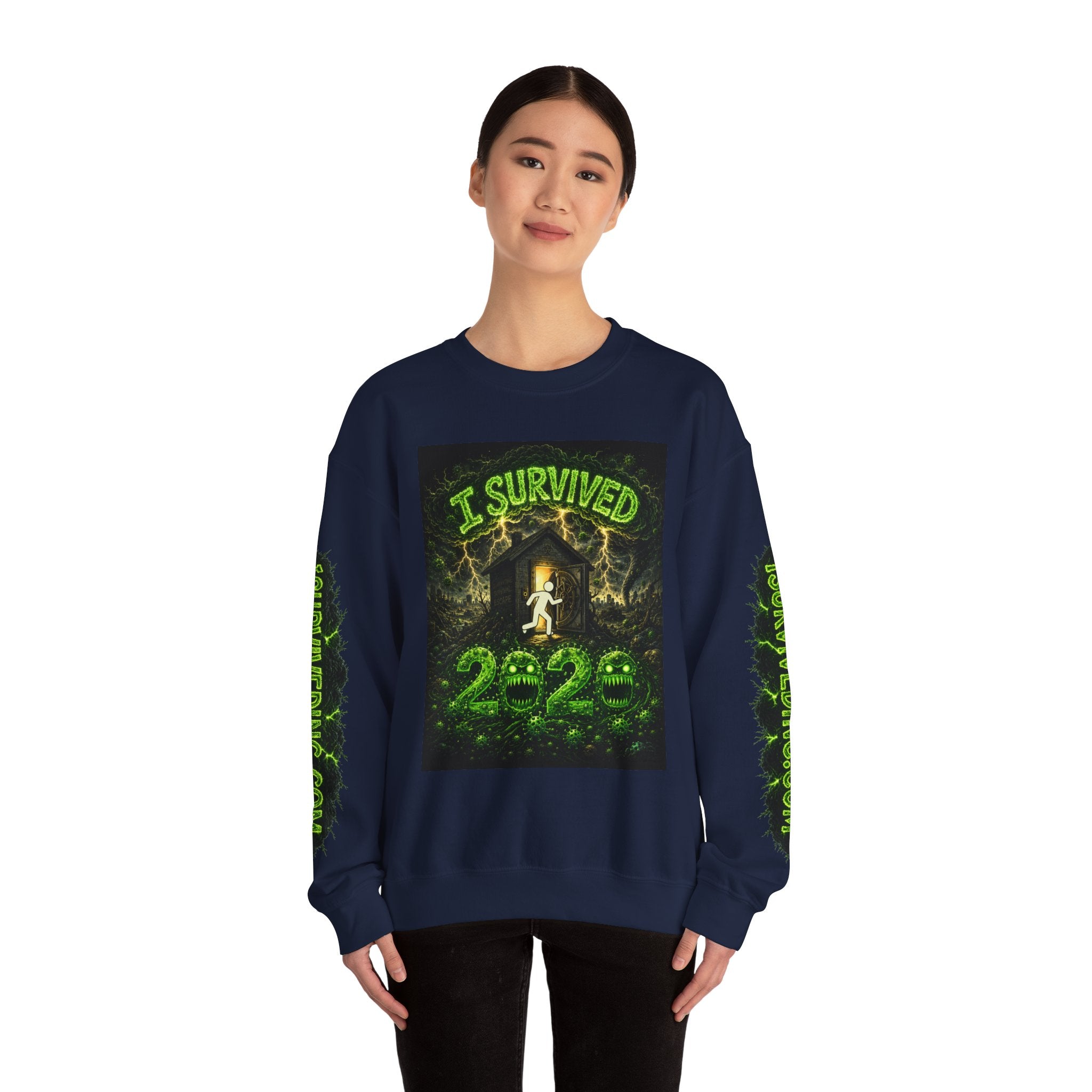 I Survived 2020 — S1:E4 "Mask Madness Mayhem Moment" | Pandemic Edition Unisex Heavy Blend™ Crewneck Sweatshirt