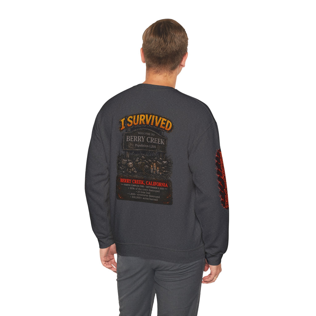 I Survived 2020 — Director's Cut S2:E2 "The Bobcat Fire" | Wildfire Edition Memorial Unisex Heavy Blend™ Crewneck Sweatshirt