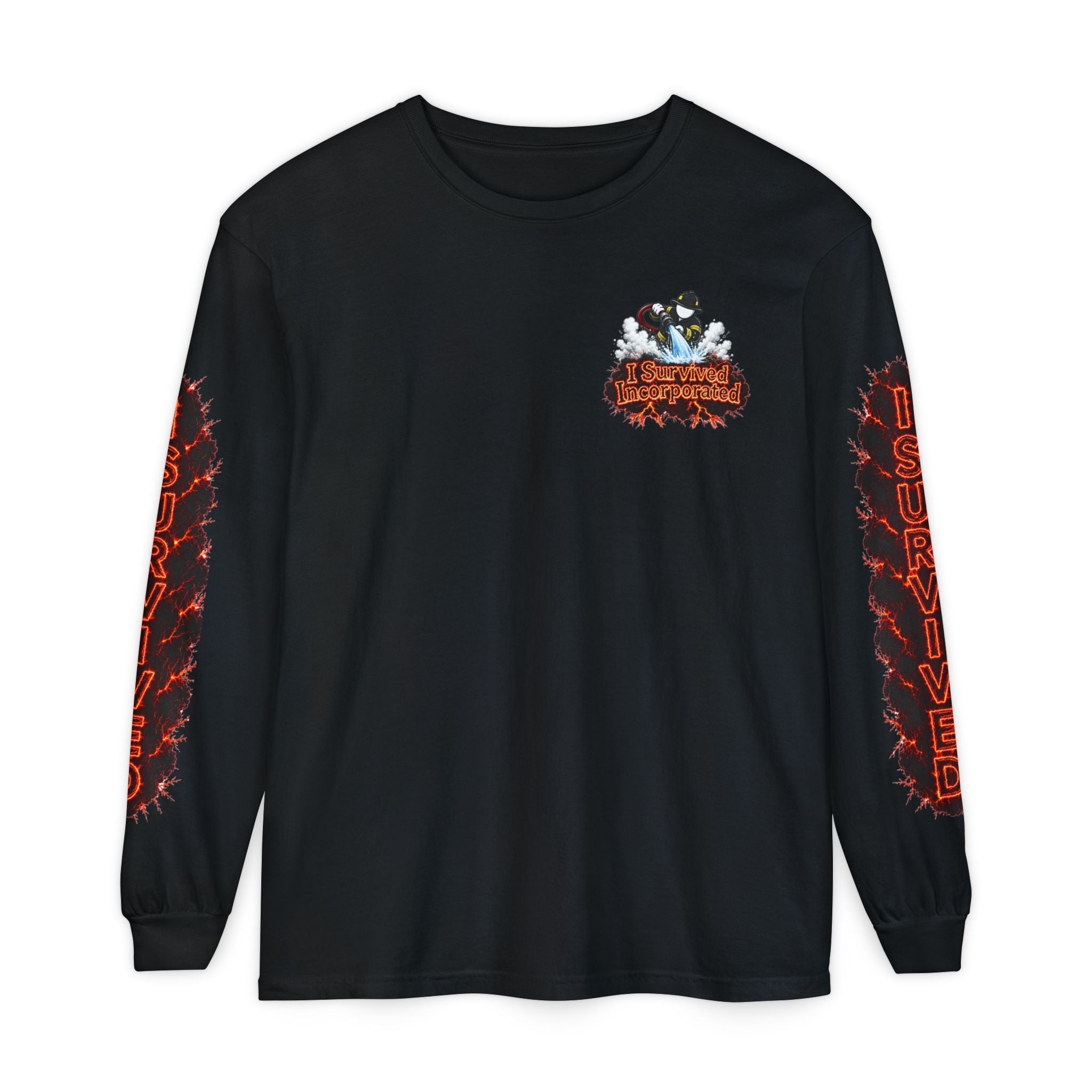 I Survived 2020 — "Please Stand By" Test Pattern Tee Special Edition Wildfire Signal Edition Summer Premiere Unisex Garment-Dyed Long Sleeve T-Shirt