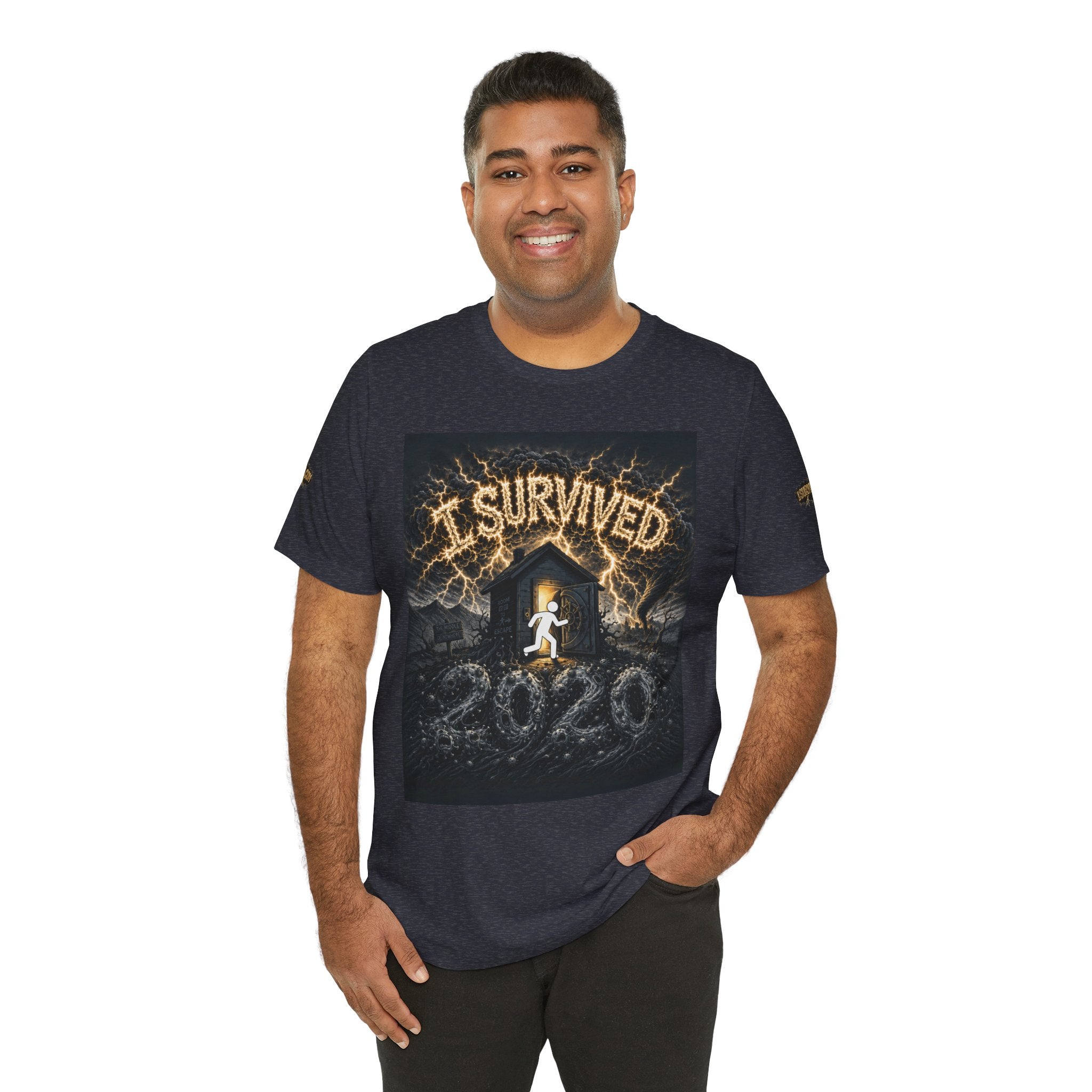 I Survived 2020 — Original Design Teaser Tee | Season 1 Premiere Drop Unisex Jersey Short Sleeve Tee