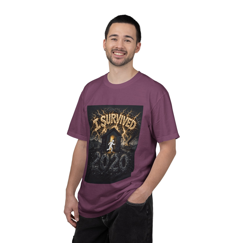 I Survived 2020 — Original Design Teaser Tee | Season 1 Premiere Drop Unisex Garment-Dyed T-shirt