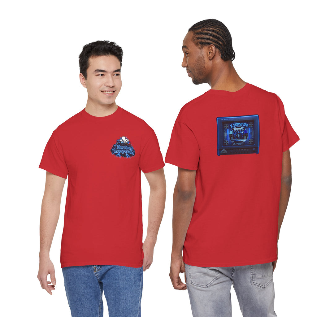 I Survived 2020 — "Please Stand By" Test Pattern Tee Lockdown Surveillance Edition Summer Exclusive Unisex Heavy Cotton Tee