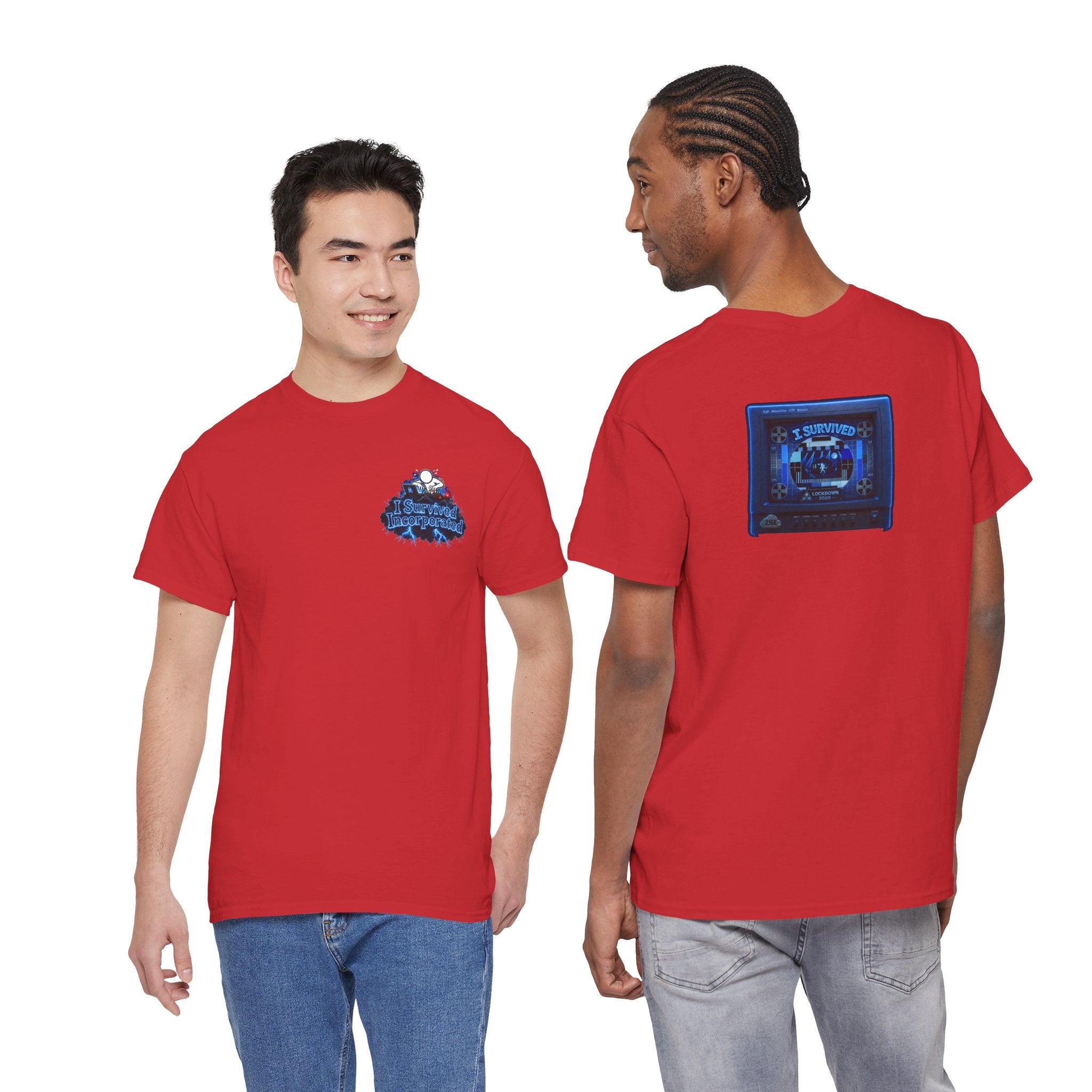 I Survived 2020 — "Please Stand By" Test Pattern Tee Lockdown Surveillance Edition Summer Exclusive Unisex Heavy Cotton Tee