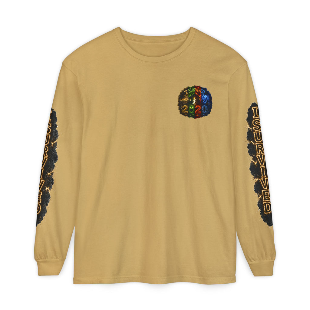 I Survived 2020 — "No Signal" Test Pattern Tee Special Edition Alien Broadcast Finale Summer Premiere Unisex Garment-Dyed Long Sleeve T-Shirt