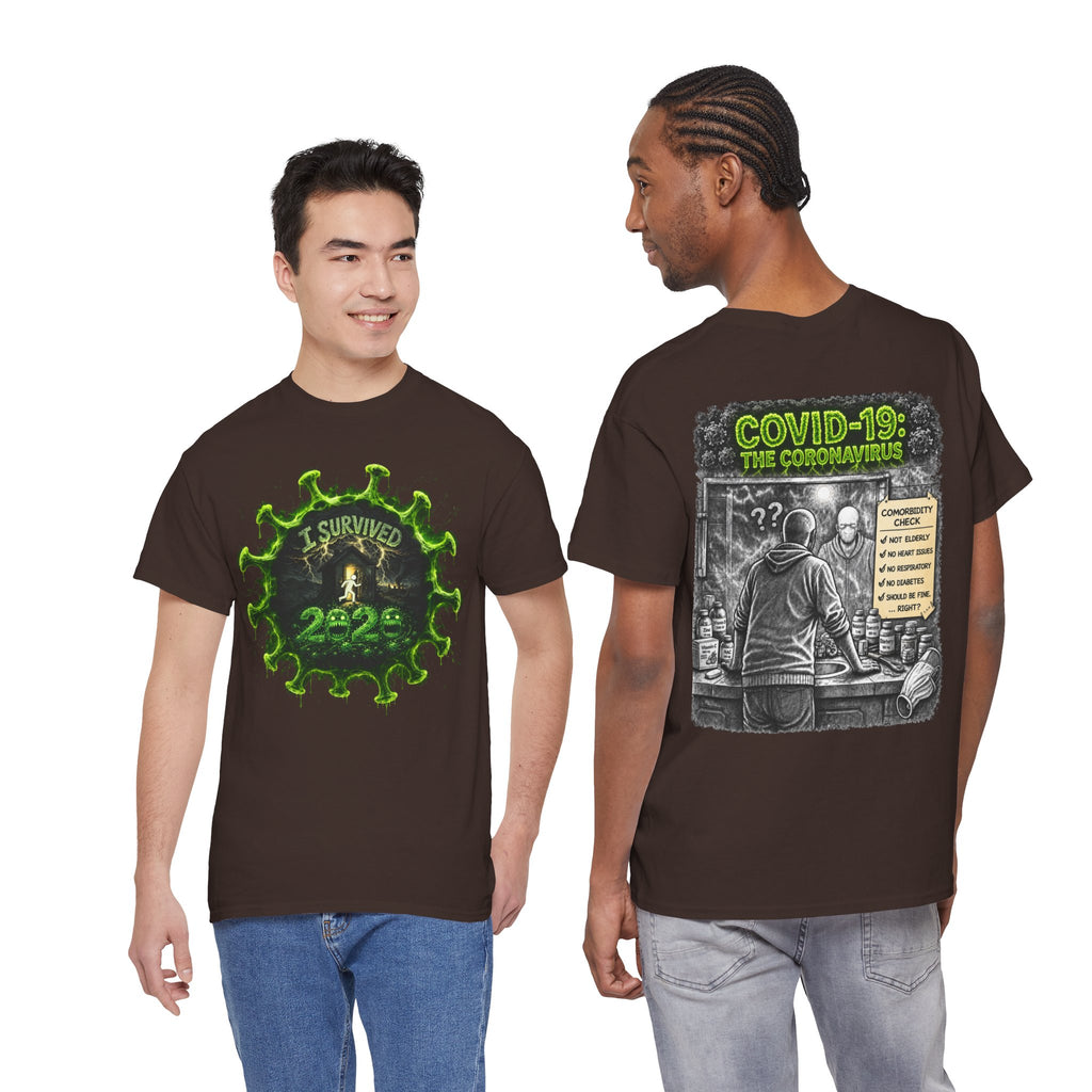 I Survived 2020 — Director's Cut S1:E1 "COVID-19: The Coronavirus" | Pandemic Edition Unisex Heavy Cotton Tee