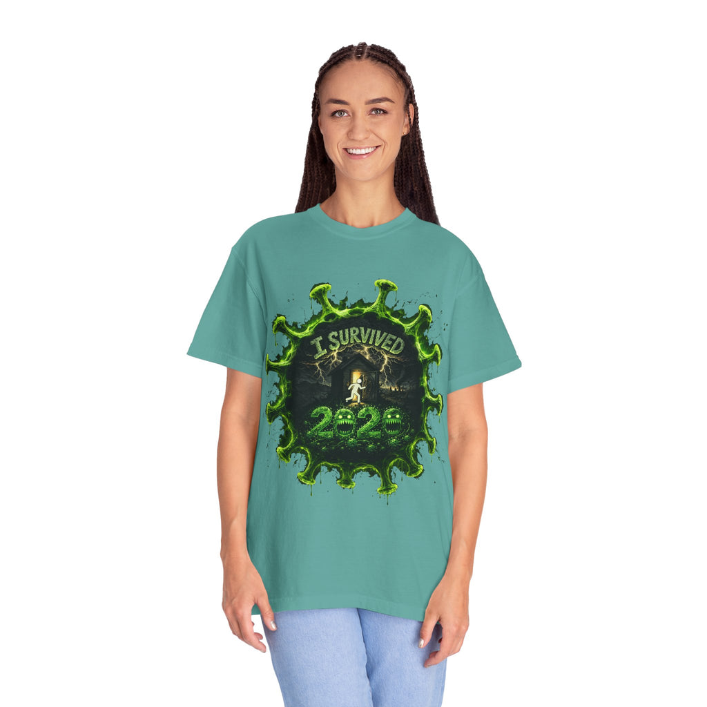 I Survived 2020 — Director's Cut S1:E4 "Mask Madness Mayhem Moment" | Pandemic Edition Unisex Garment-Dyed T-shirt