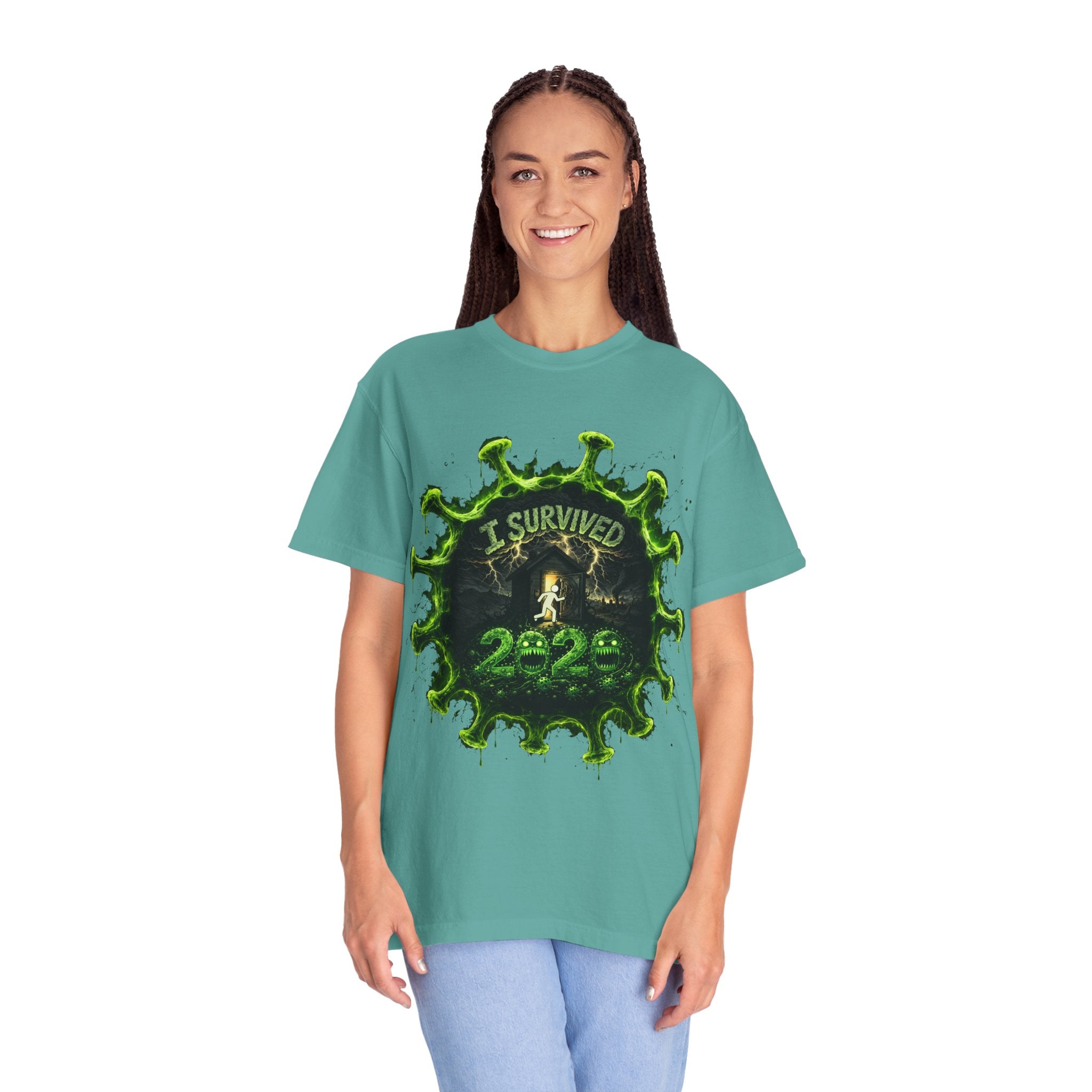 I Survived 2020 — Director's Cut S1:E4 "Mask Madness Mayhem Moment" | Pandemic Edition Unisex Garment-Dyed T-shirt