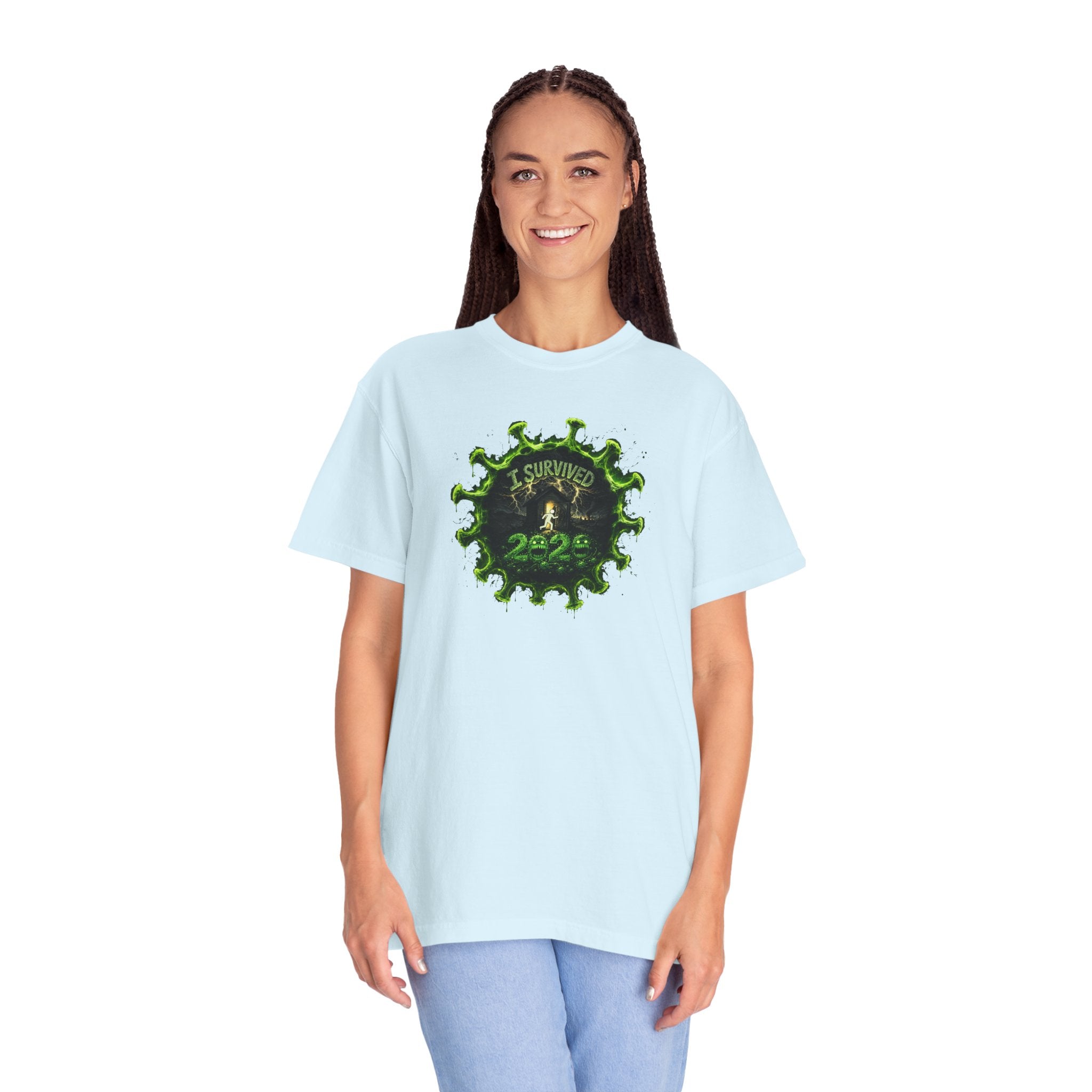 I Survived 2020 —  PANDEMIC S1:E1: Director's Cut "COVID-19: The Coronavirus" Unisex Garment-Dyed T-shirt