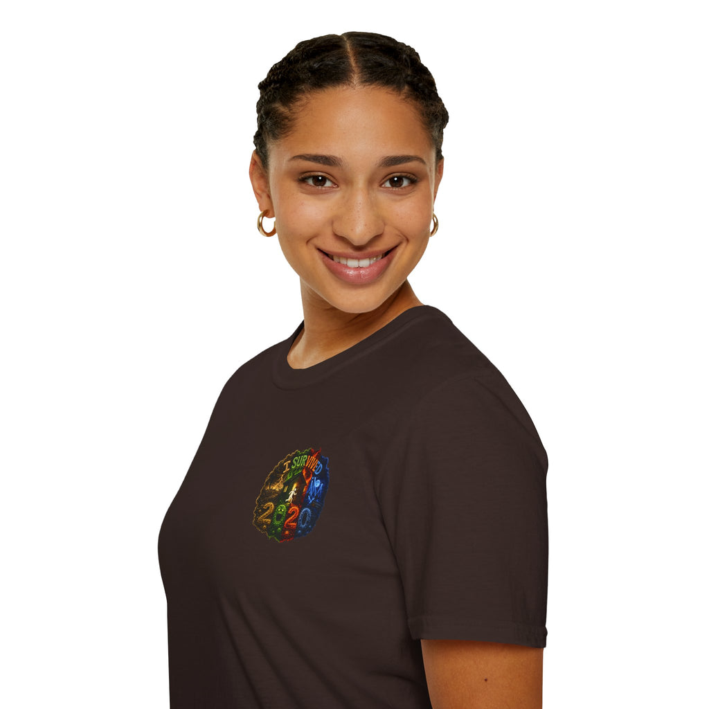I Survived 2020 — "No Signal" Test Pattern Tee Alien Broadcast Finale Summer Premiere Unisex Softstyle T-Shirt