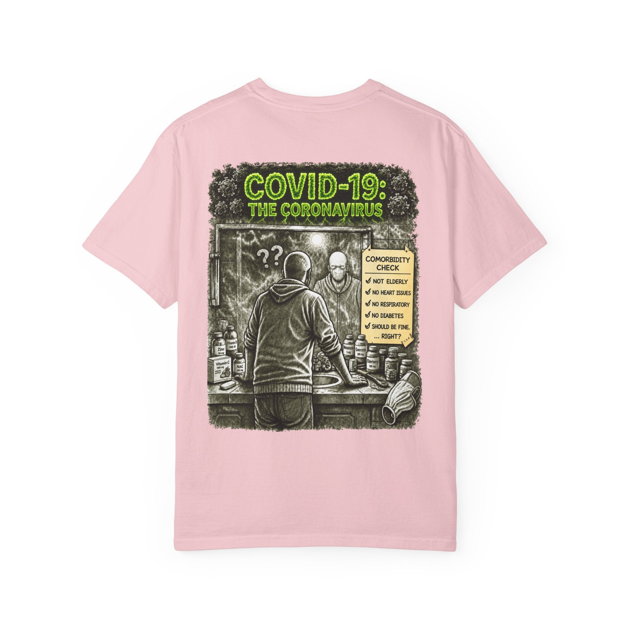 Sobreviví al 2020 — T1:E1 "COVID-19: El Coronavirus" | Camiseta unisex teñida de una pieza, Edición Pandemia
