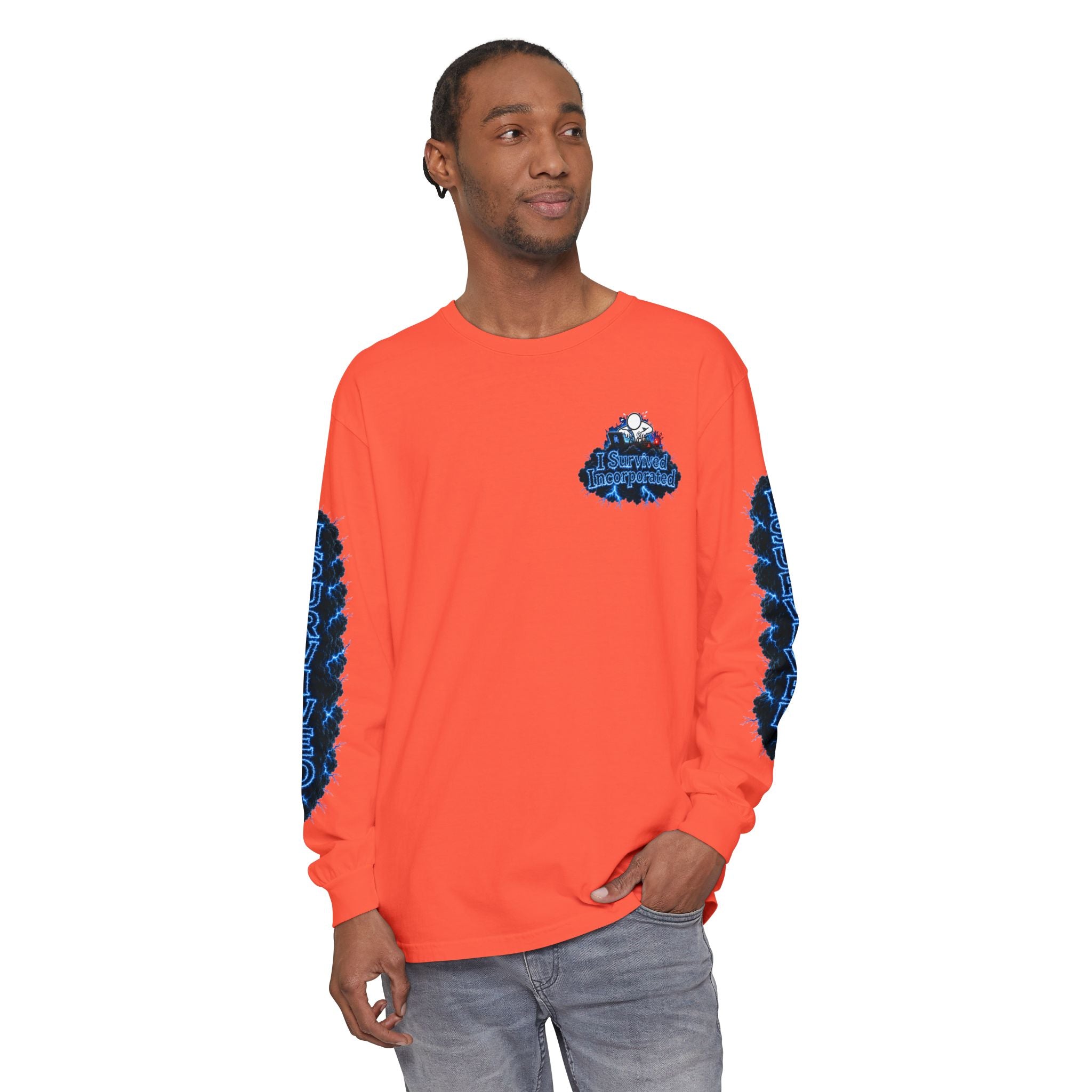 I Survived 2020 — "Please Stand By" Test Pattern Tee Lockdown Special Edition Summer Exclusive Unisex Garment-Dyed Long Sleeve T-Shirt