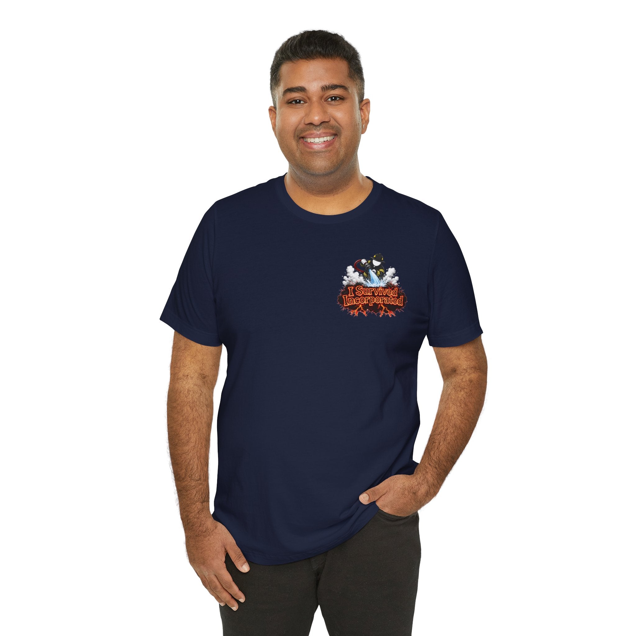 I Survived 2020 — "Please Stand By" Test Pattern Tee Wildfire Signal Edition Summer Premiere Unisex Jersey Short Sleeve Tee