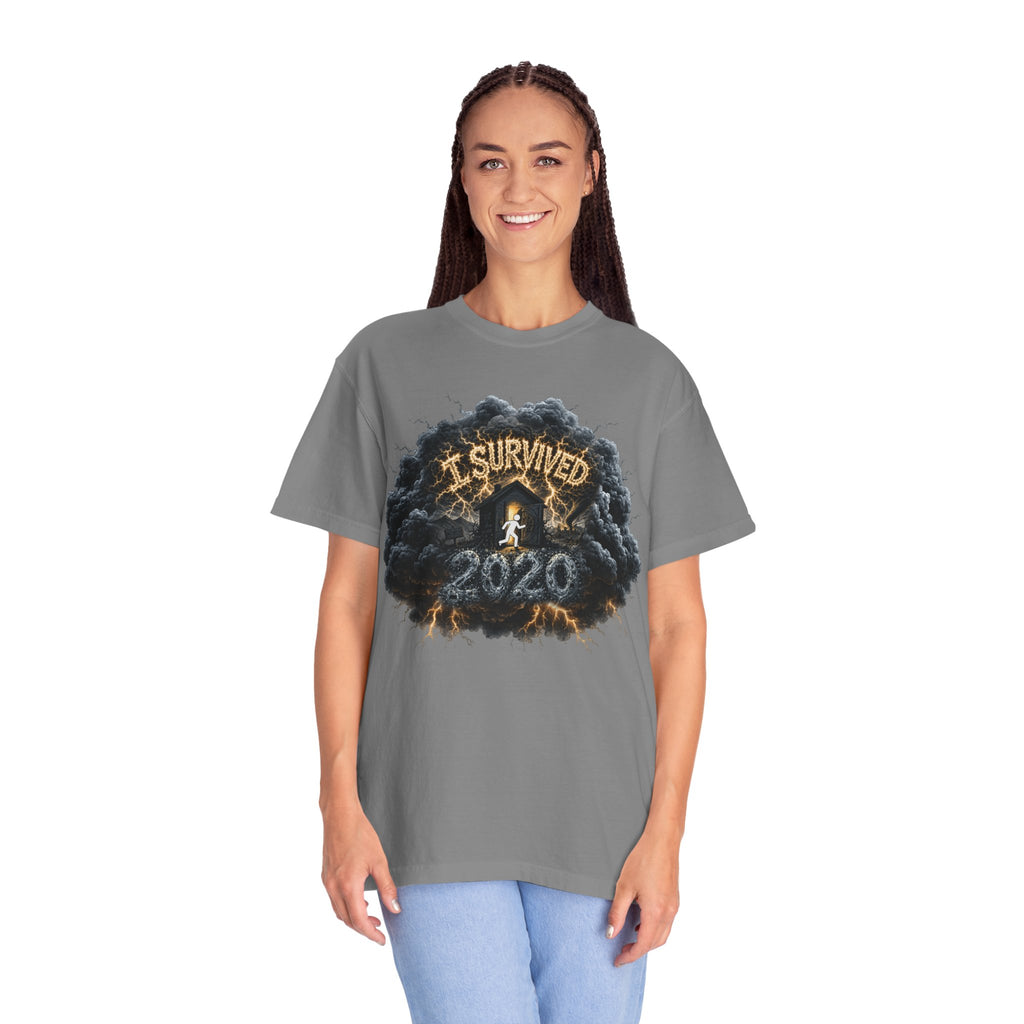 I Survived 2020 — Original Design Teaser Tee | Season 1 Premiere Drop Unisex Garment-Dyed T-shirt