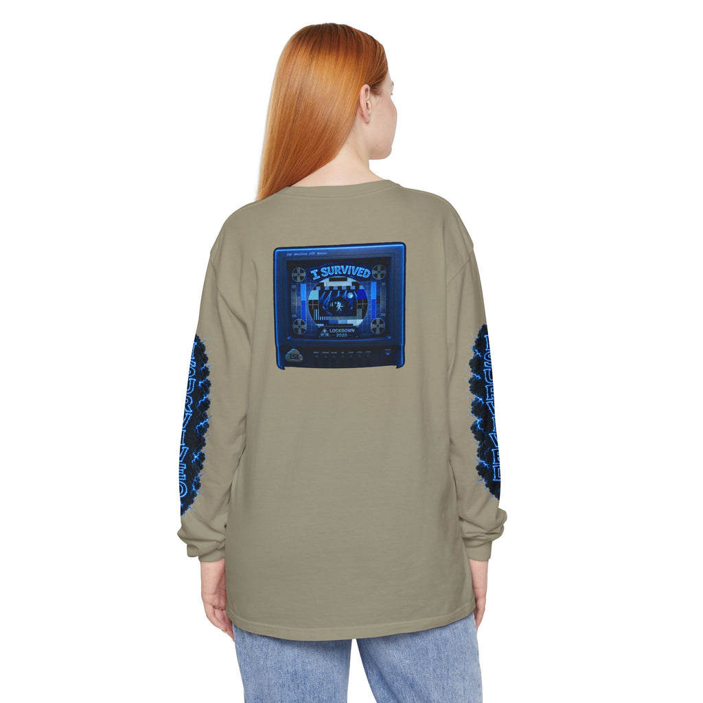 I Survived 2020 — "Please Stand By" Test Pattern Tee Lockdown Special Edition Summer Exclusive Unisex Garment-Dyed Long Sleeve T-Shirt