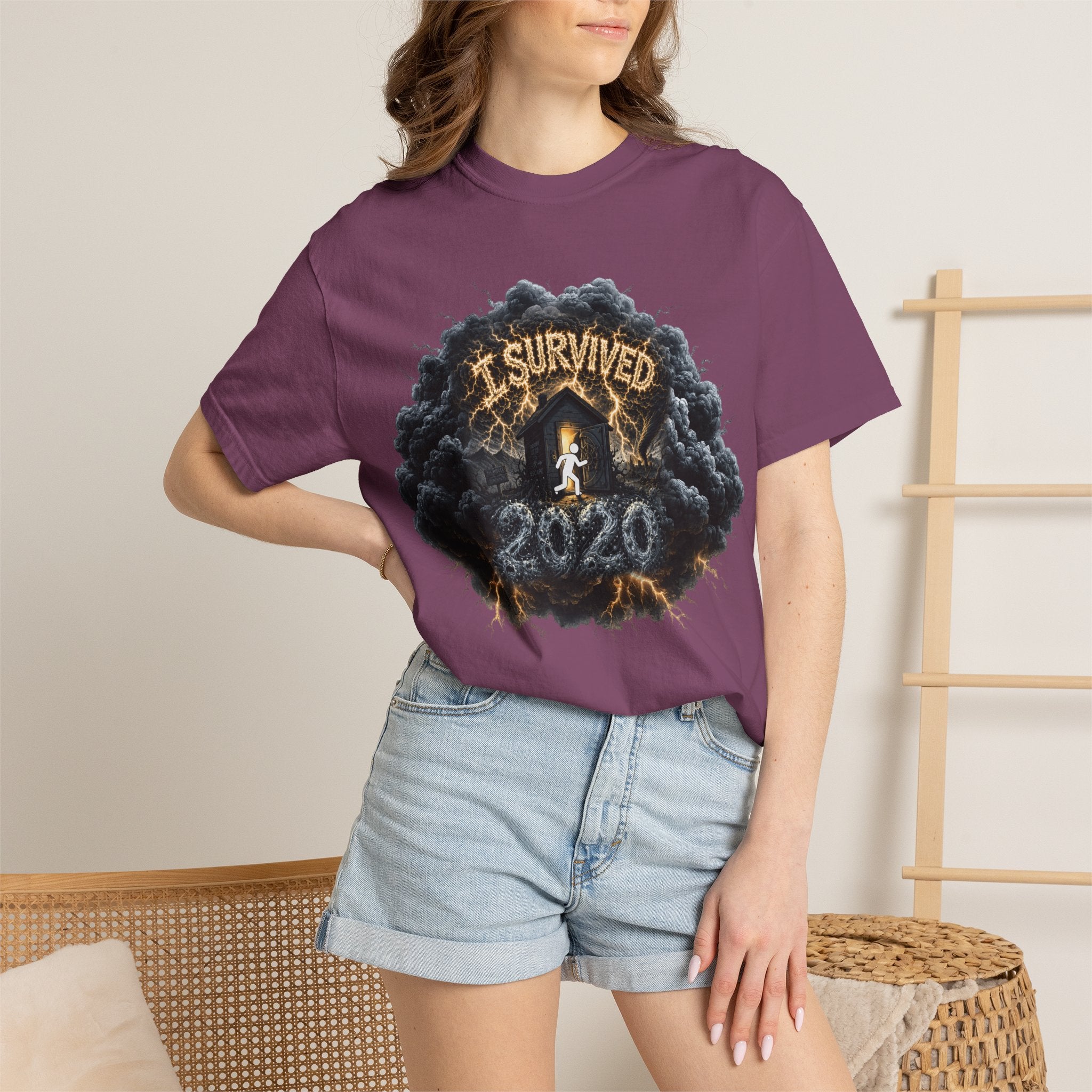 I Survived 2020 — Original Design Teaser Tee | Season 1 Premiere Drop Unisex Garment-Dyed T-shirt