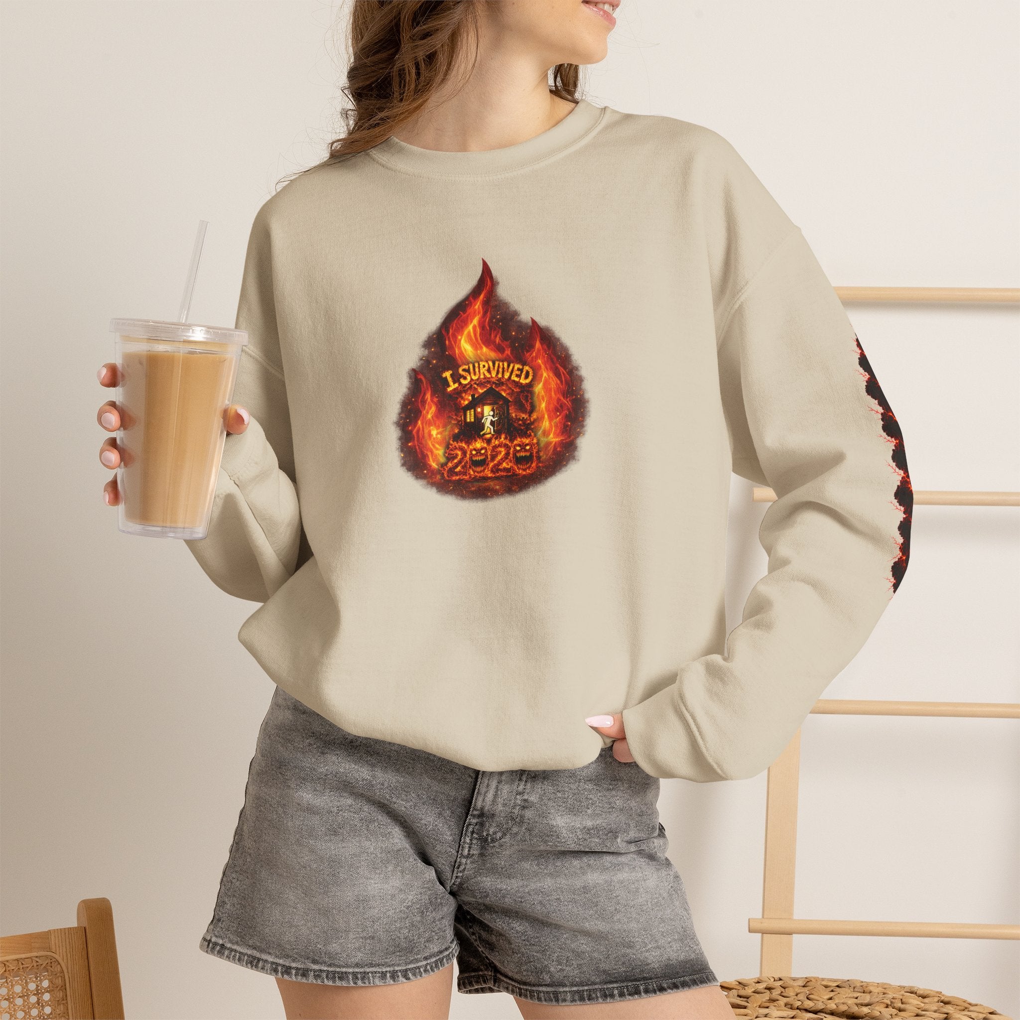 I Survived 2020 — WILDFIRES S2:E1: Director's Cut "Berry Creek" Memorial Unisex Heavy Blend™ Crewneck Sweatshirt