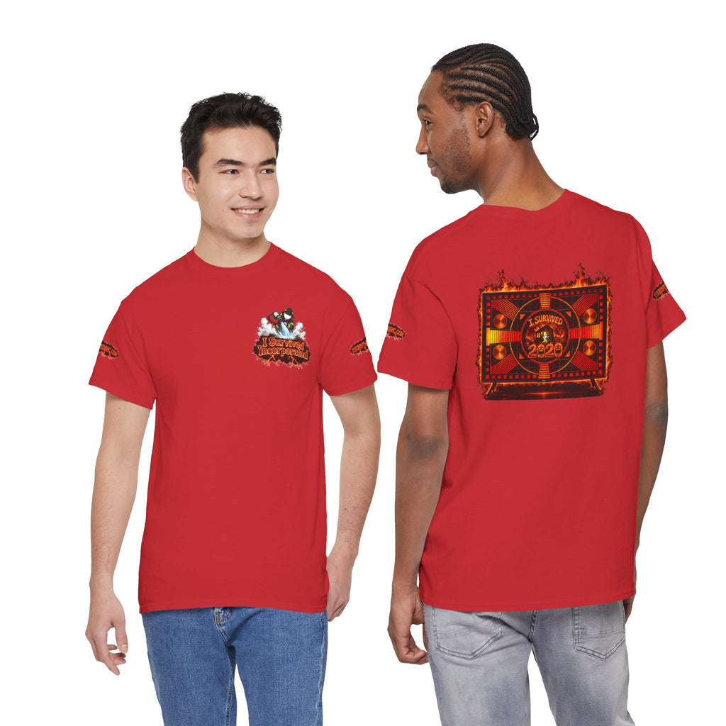 I Survived 2020 — "Please Stand By" Test Pattern Tee Wildfire Signal Special Edition Summer Premiere Unisex Heavy Cotton Tee