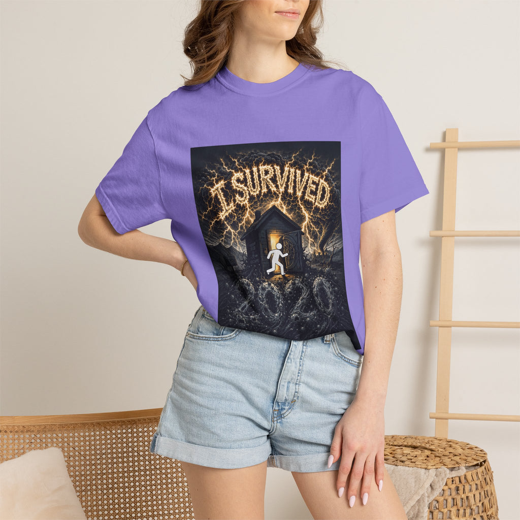 I Survived 2020 — Original Design Teaser Tee | Season 1 Premiere Drop Unisex Garment-Dyed T-shirt