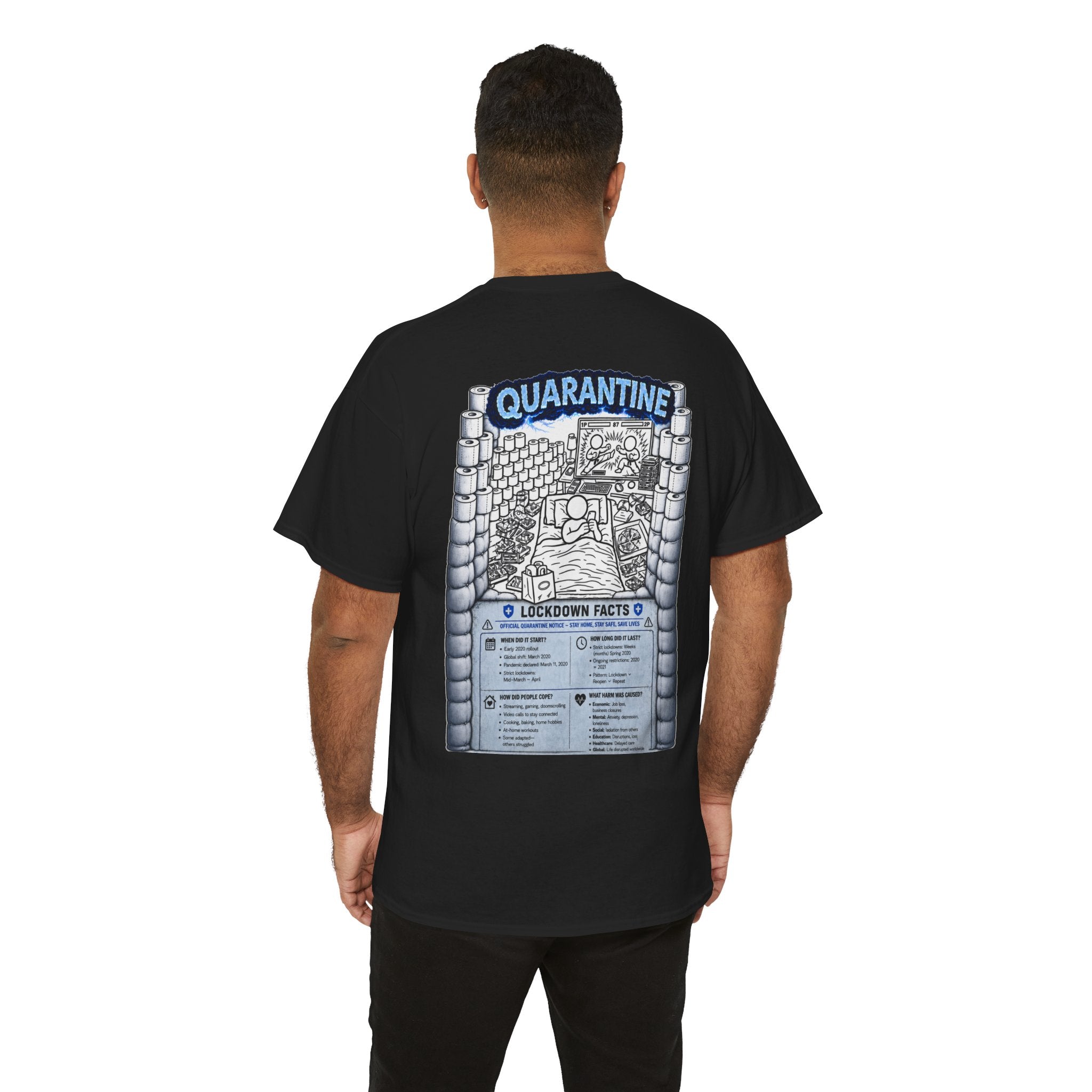 I Survived 2020 — LOCKDOWN S3:E1: Director's Cut "Quarantine" Unisex Heavy Cotton Tee