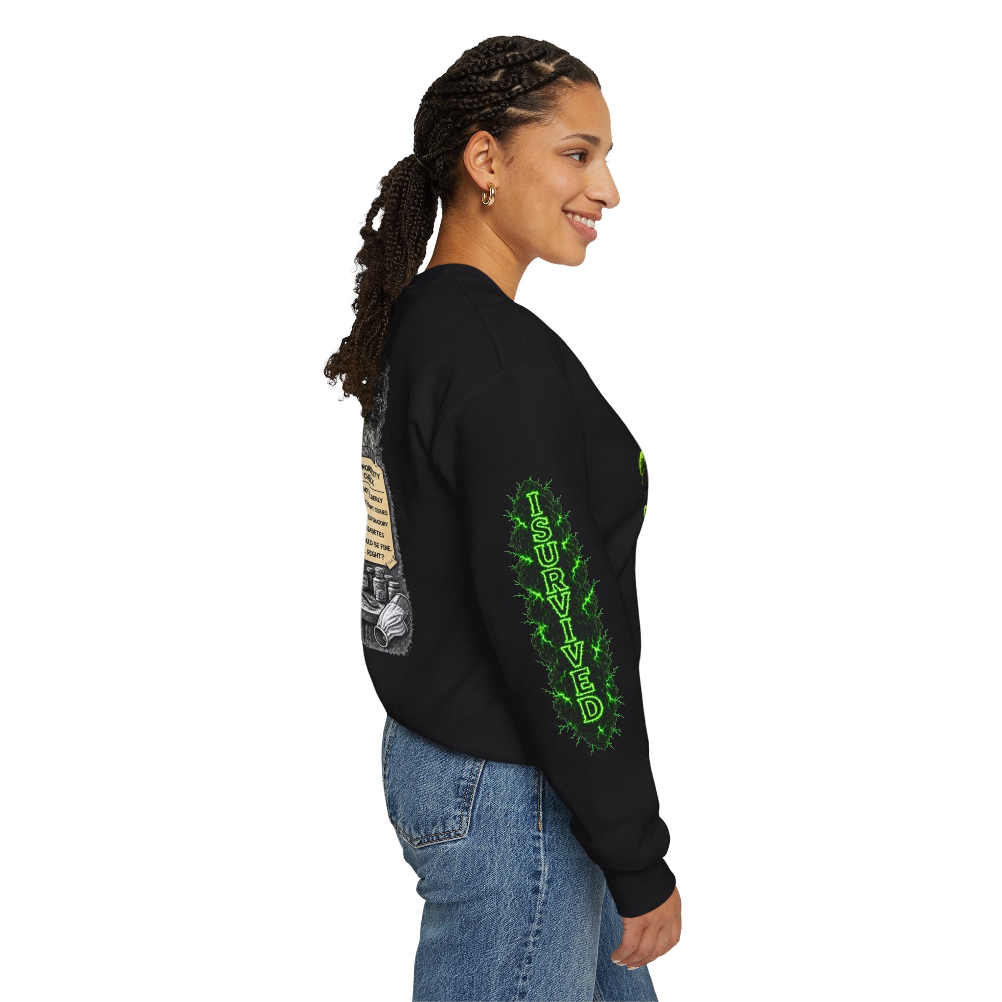 I Survived 2020 — Director's Cut S1:E1 "COVID-19: The Coronavirus" | Pandemic Edition Unisex Heavy Blend™ Crewneck Sweatshirt