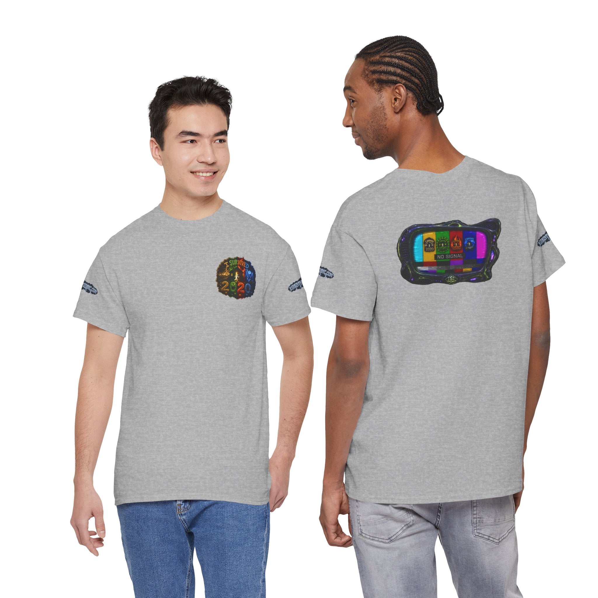 I Survived 2020 — "No Signal" Test Pattern Tee Alien Broadcast Finale Special Edition Summer Premiere Unisex Heavy Cotton Tee