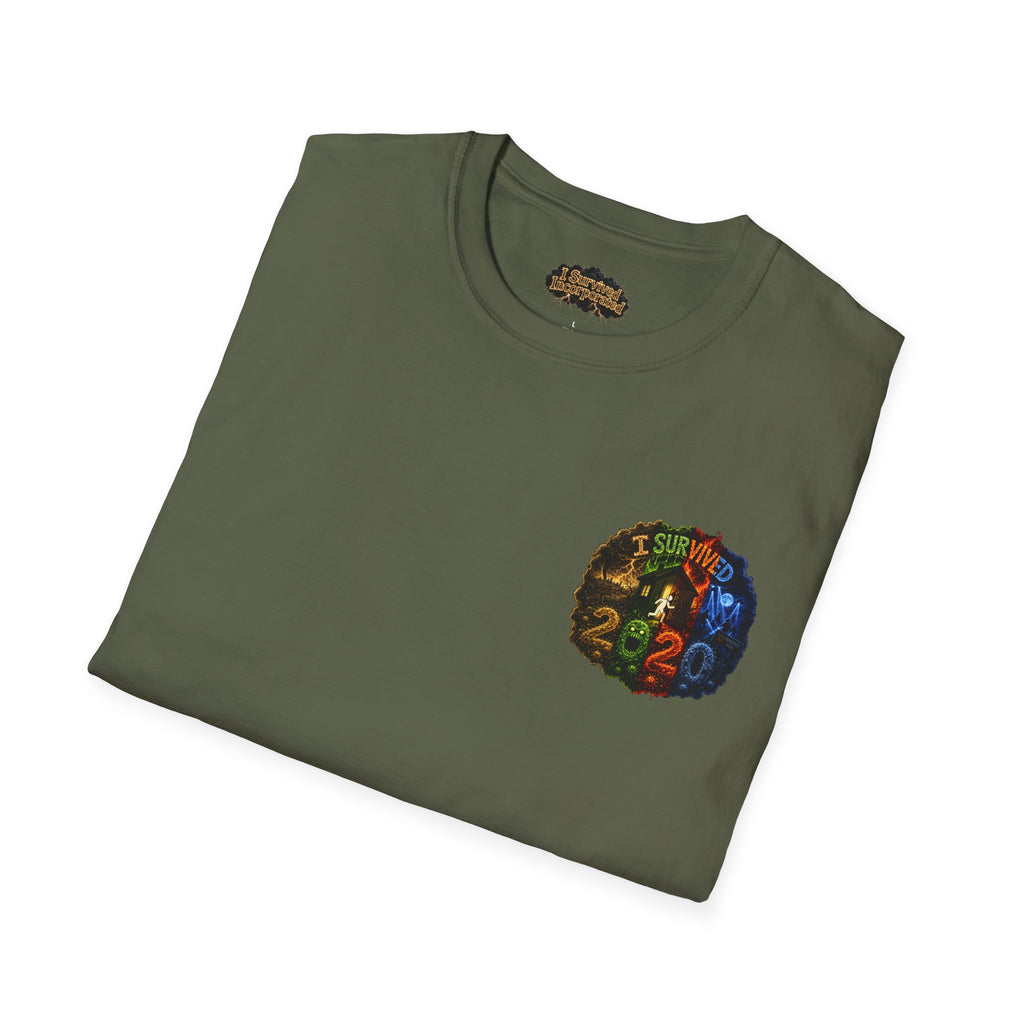 I Survived 2020 — "No Signal" Test Pattern Tee Alien Broadcast Finale Summer Premiere Unisex Softstyle T-Shirt