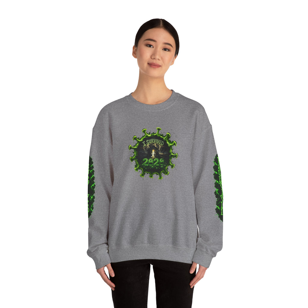 I Survived 2020 — PANDEMIC S1:E3: Director's Cut "The Jab!" Unisex Heavy Blend™ Crewneck Sweatshirt