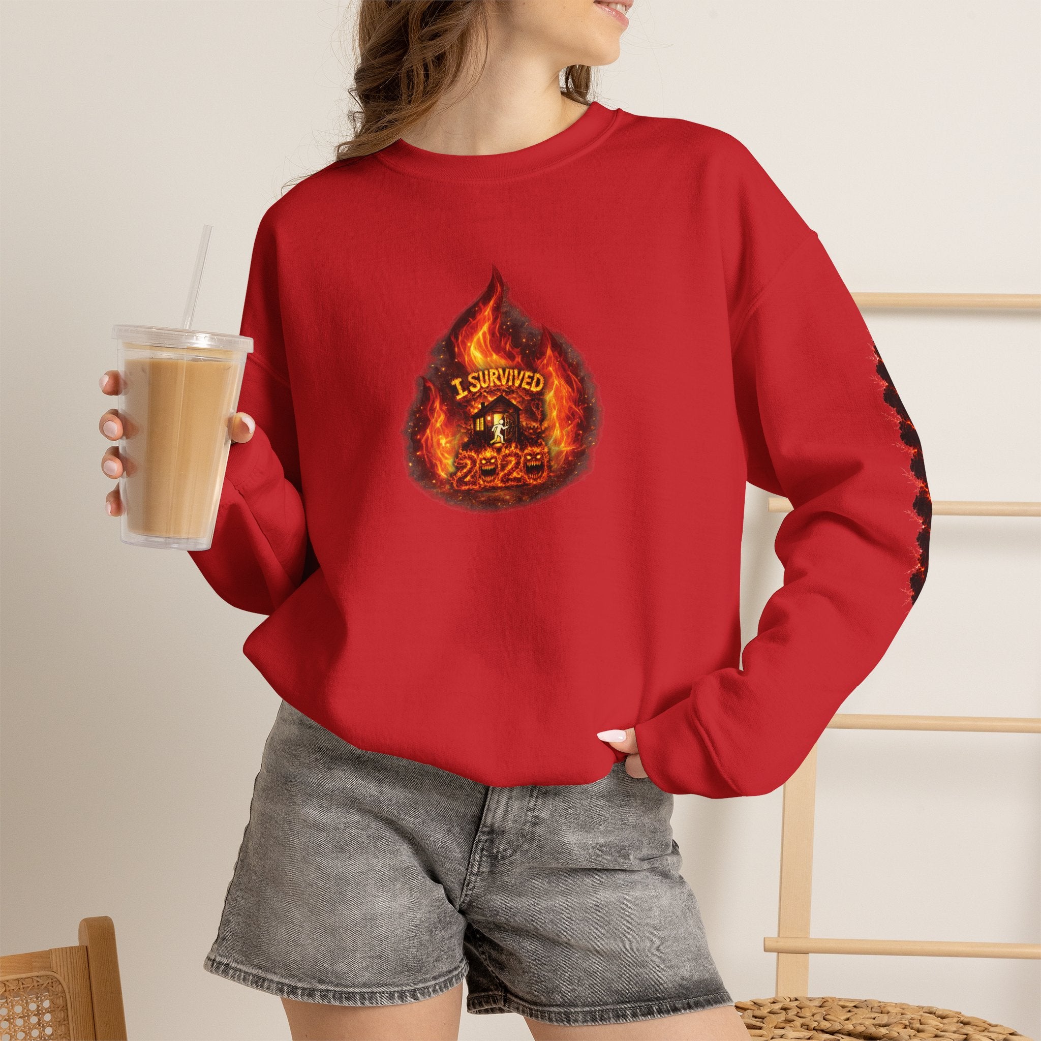 I Survived 2020 — WILDFIRES S2:E1: Director's Cut "Berry Creek" Memorial Unisex Heavy Blend™ Crewneck Sweatshirt
