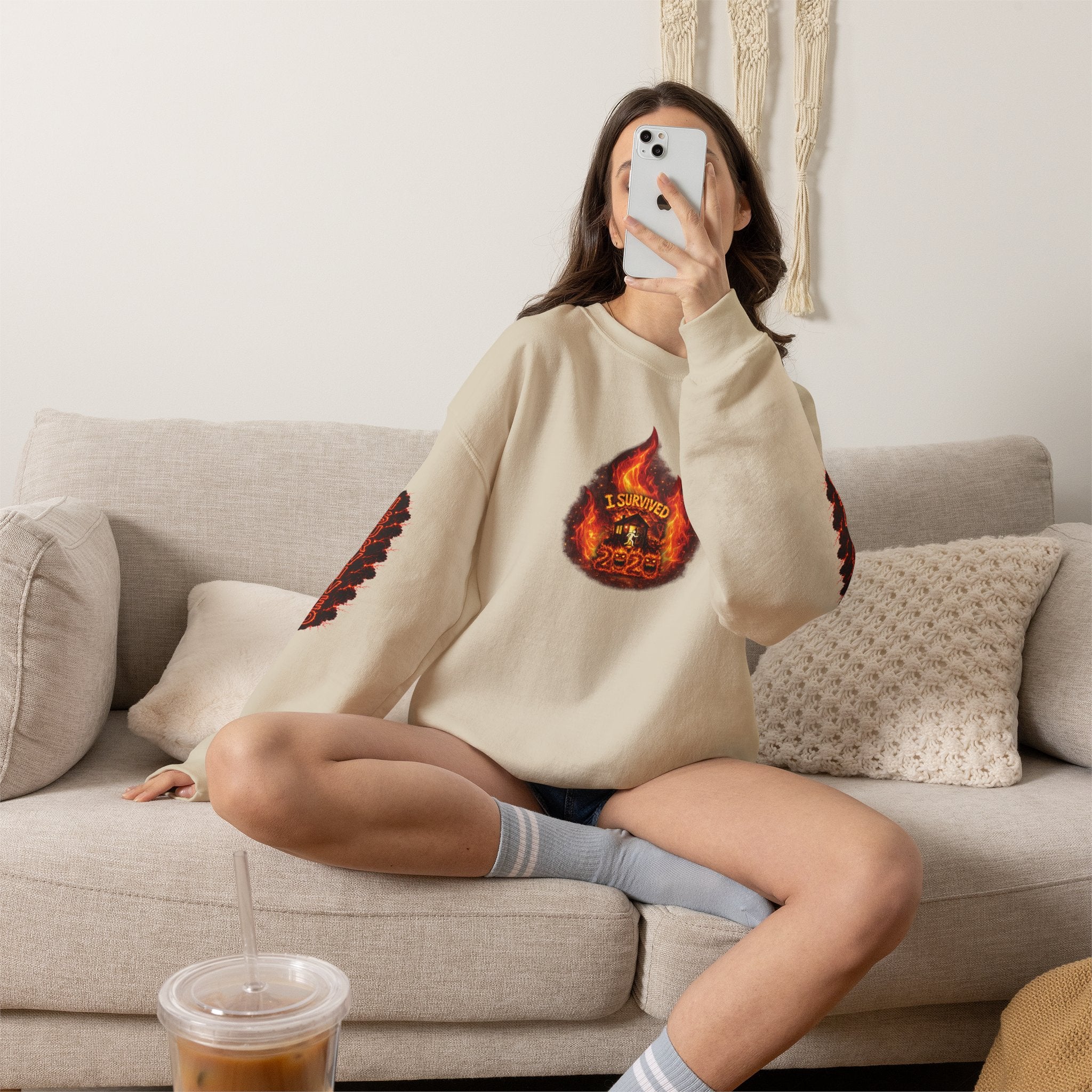 I Survived 2020 — WILDFIRES S2:E1: Director's Cut "Berry Creek" Memorial Unisex Heavy Blend™ Crewneck Sweatshirt
