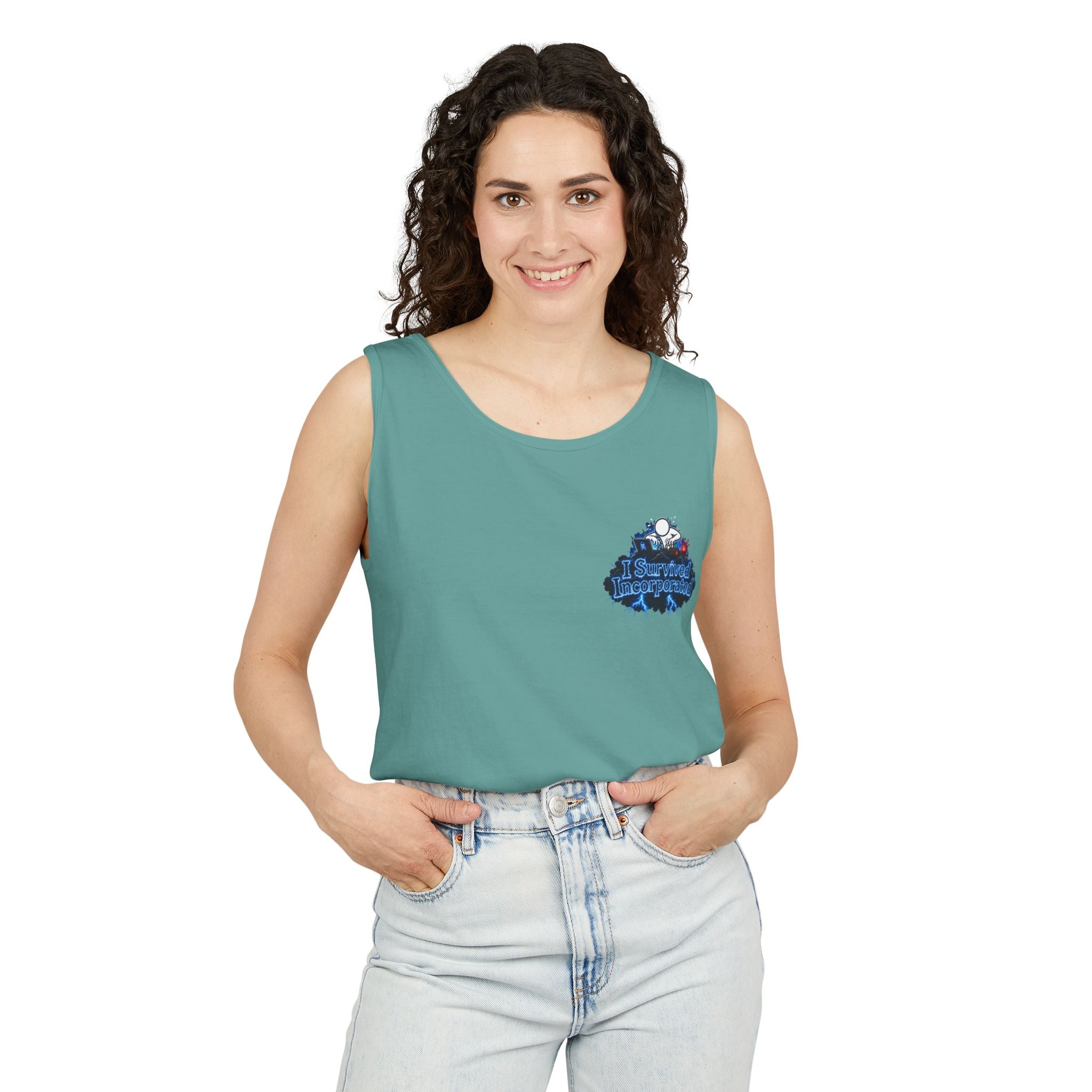 I Survived 2020 — "Please Stand By" Test Pattern Tee Lockdown Special Edition Summer Exclusive Unisex Garment-Dyed Tank Top
