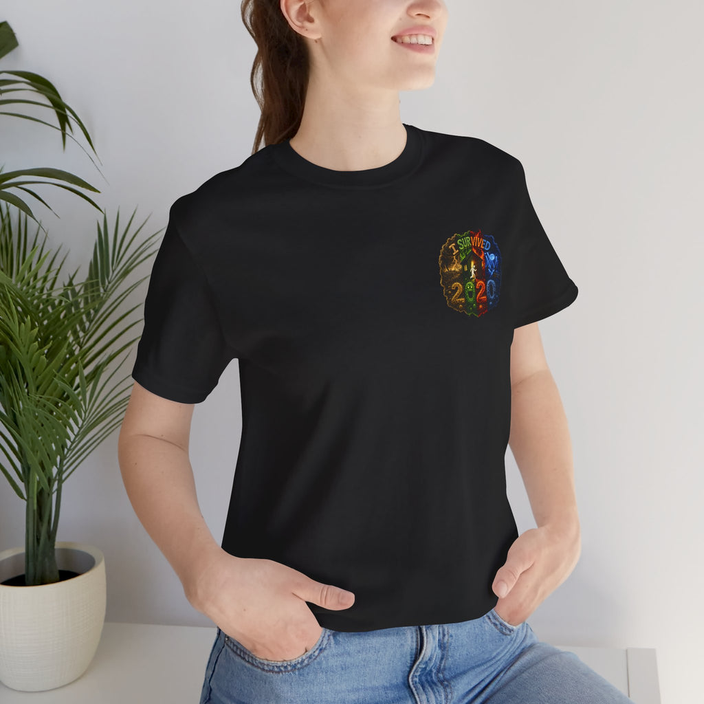 I Survived 2020 — "No Signal" Test Pattern Tee Alien Broadcast Finale Summer Premiere Unisex Jersey Short Sleeve Tee