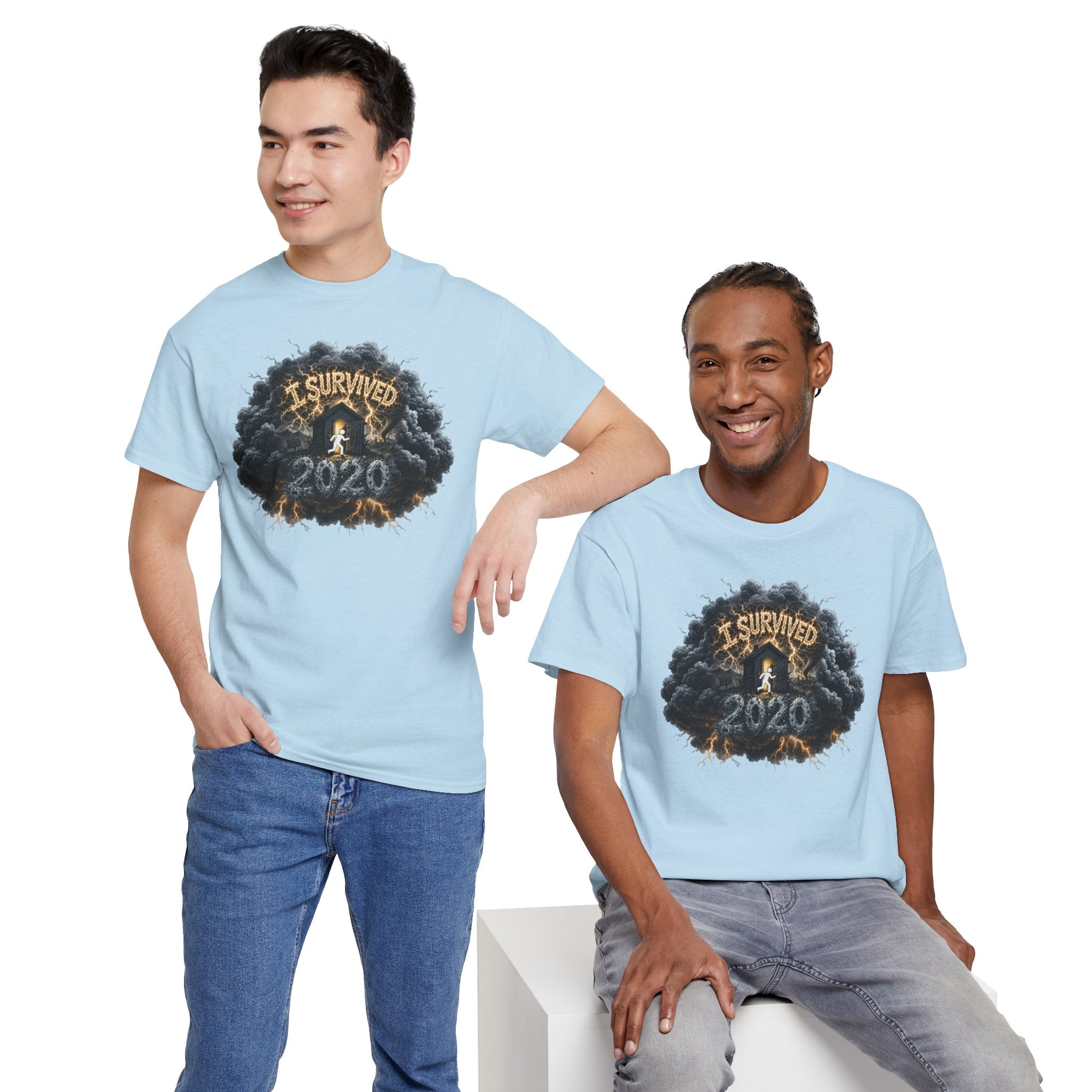 I Survived 2020 — Director's Cut Original Design Teaser Tee | Season 1 Premiere Drop Unisex Heavy Cotton Tee