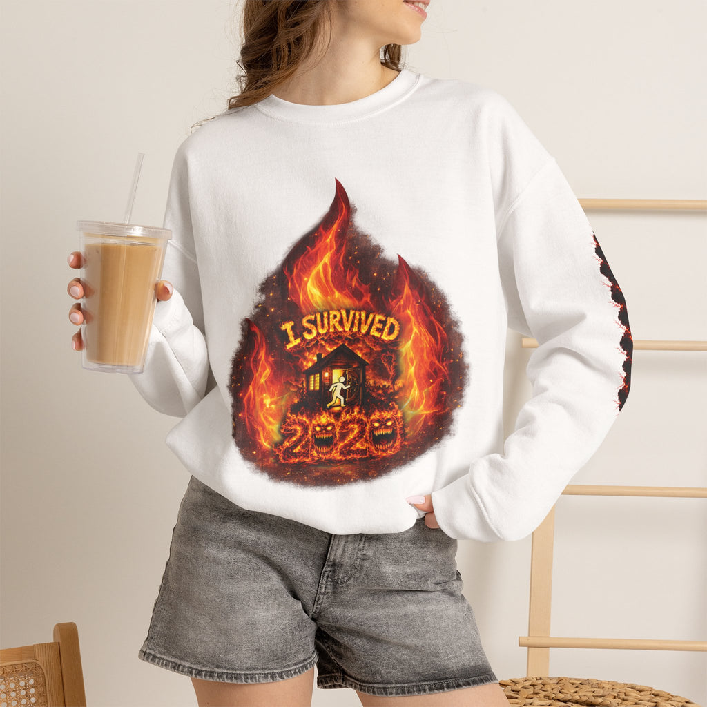 I Survived 2020 — Director's Cut S2:E1 "Berry Creek" | Wildfire Edition Memorial Unisex Heavy Blend™ Crewneck Sweatshirt