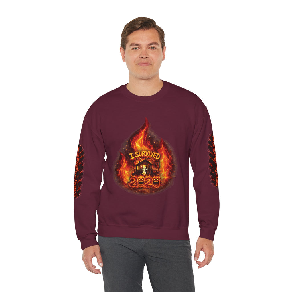 I Survived 2020 — Director's Cut S2:E2 "The Bobcat Fire" | Wildfire Edition Memorial Unisex Heavy Blend™ Crewneck Sweatshirt