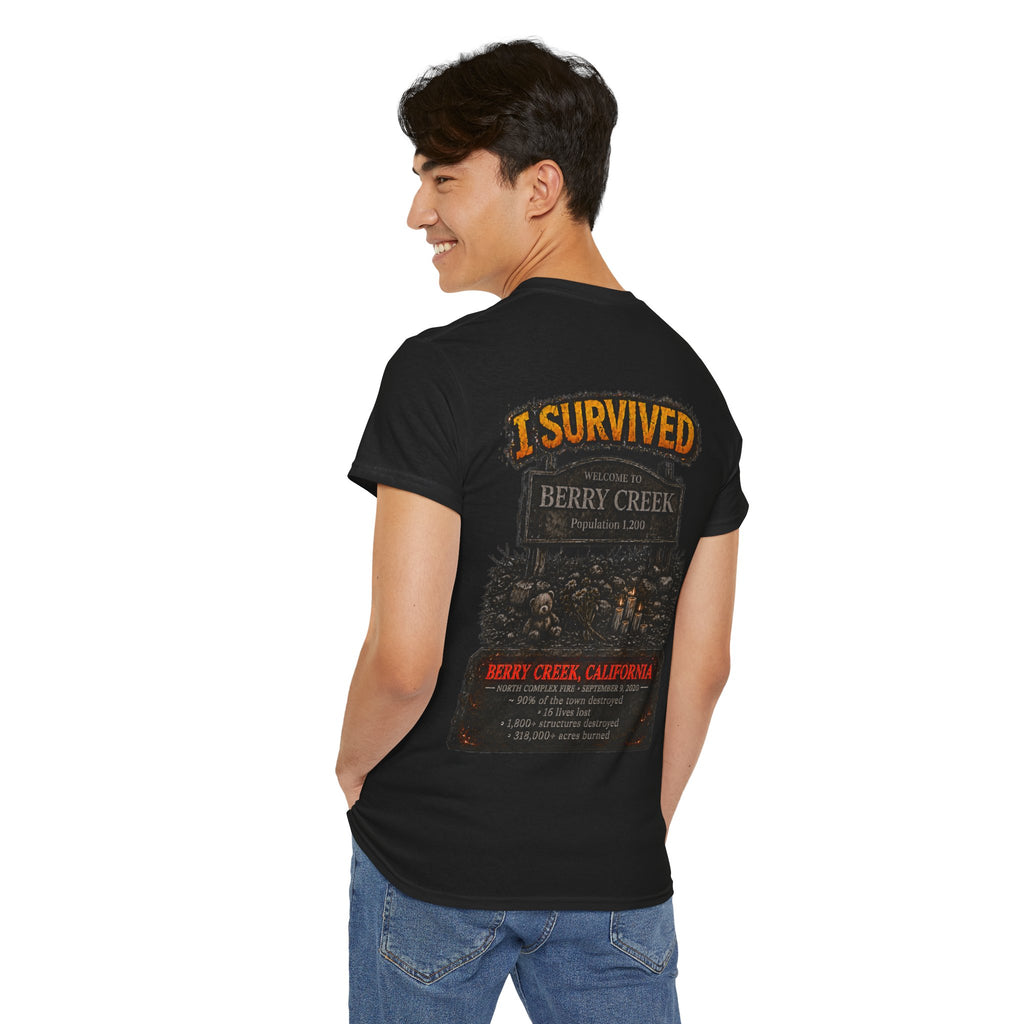 I Survived 2020 — WILDFIRES S2:E1: "Berry Creek" Memorial Unisex Heavy Cotton Tee