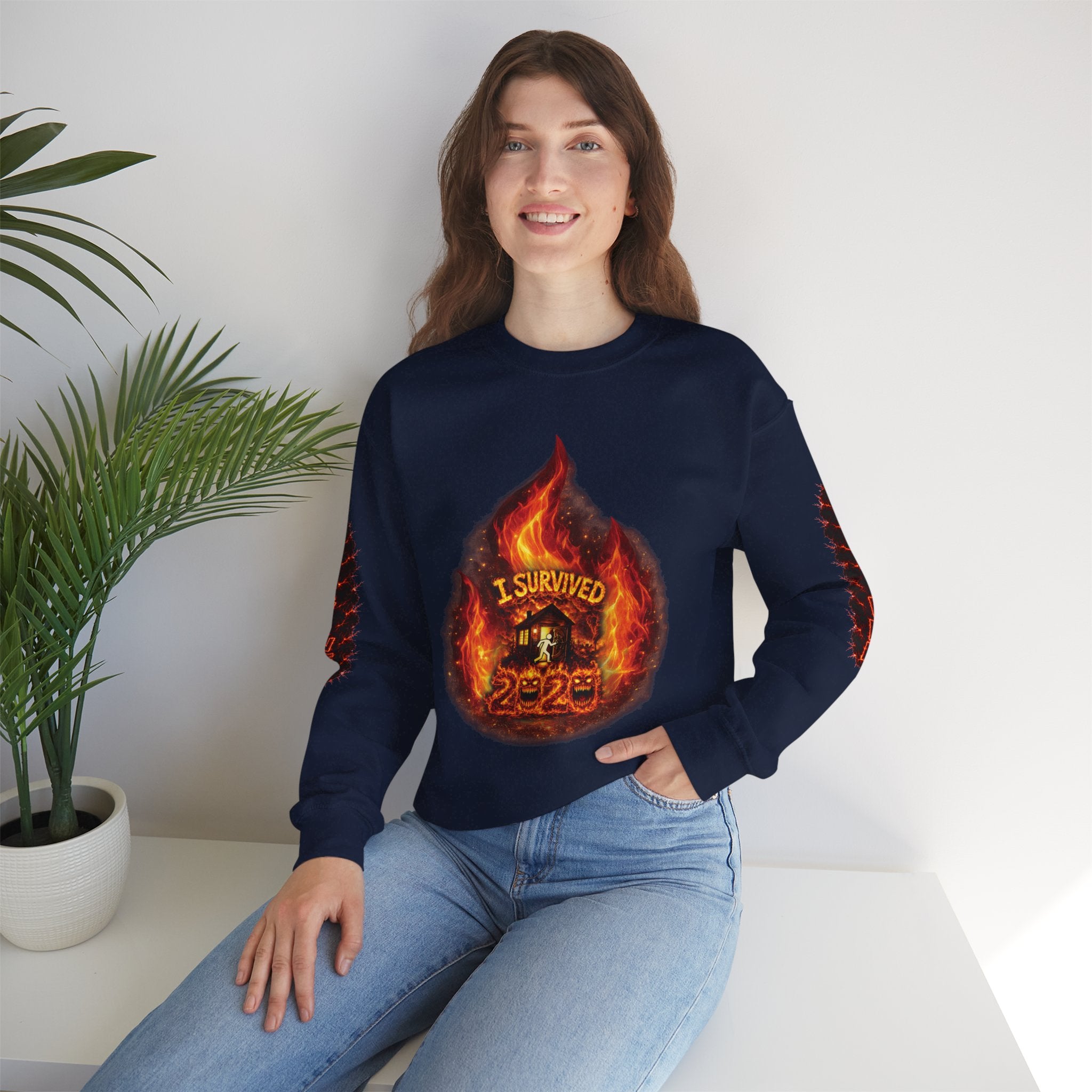 I Survived 2020 — Director's Cut S2:E2 "The Bobcat Fire" | Wildfire Edition Memorial Unisex Heavy Blend™ Crewneck Sweatshirt