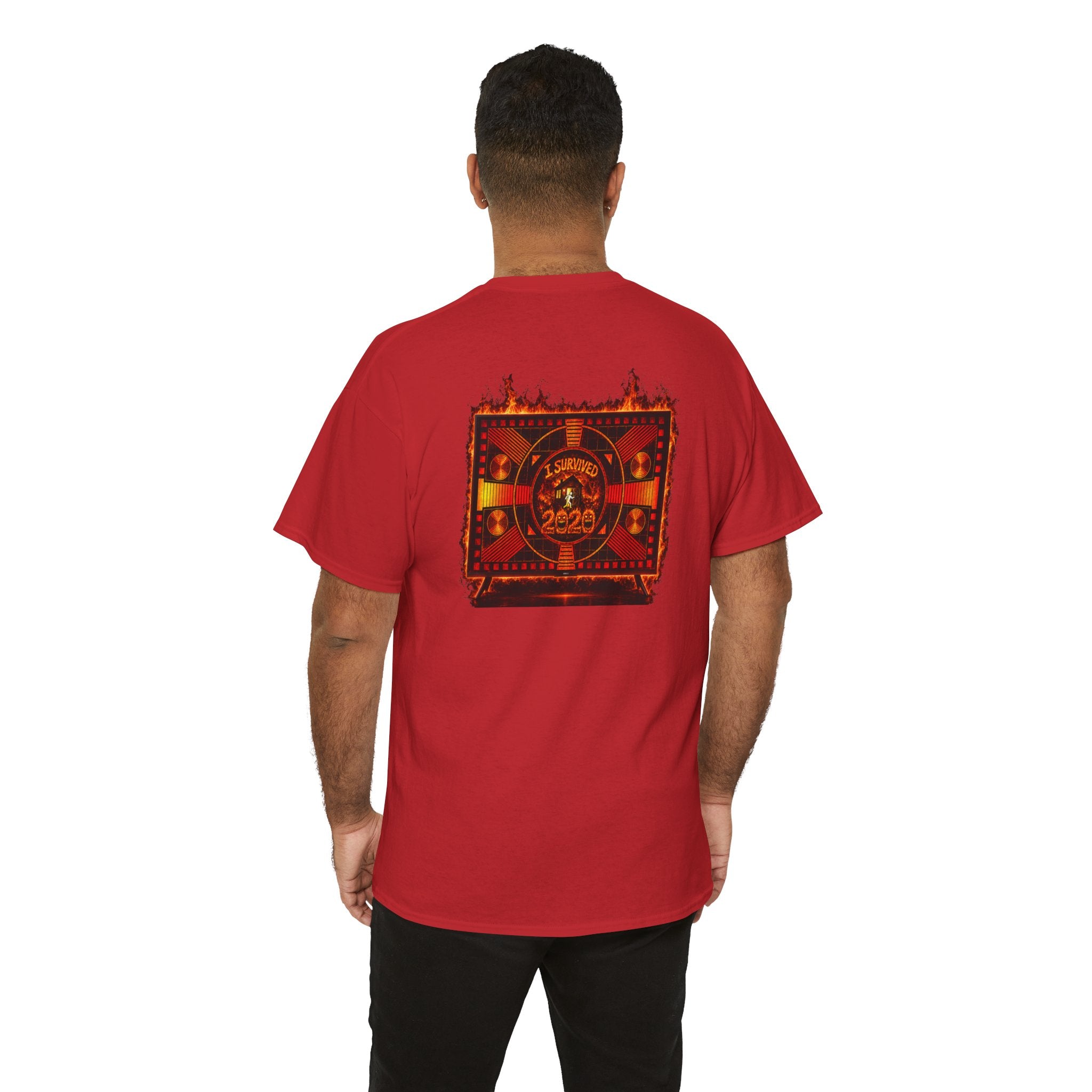 I Survived 2020 — "Please Stand By" Test Pattern Tee Wildfire Signal Edition Summer Premiere Unisex Heavy Cotton Tee