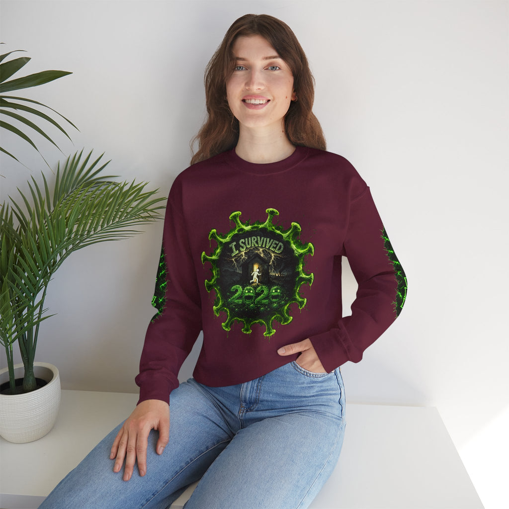 I Survived 2020 — Director's Cut S1:E4 "Mask Madness Mayhem Moment" | Pandemic Edition Unisex Heavy Blend™ Crewneck Sweatshirt