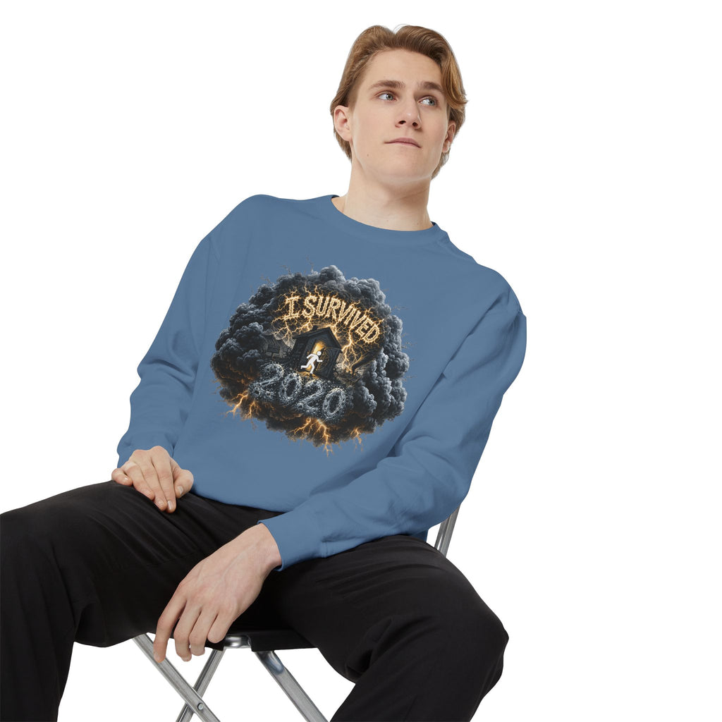 I Survived 2020 — Director's Cut Original Design Teaser Sweatshirt | Season 1 Premiere Drop Unisex Garment-Dyed Sweatshirt