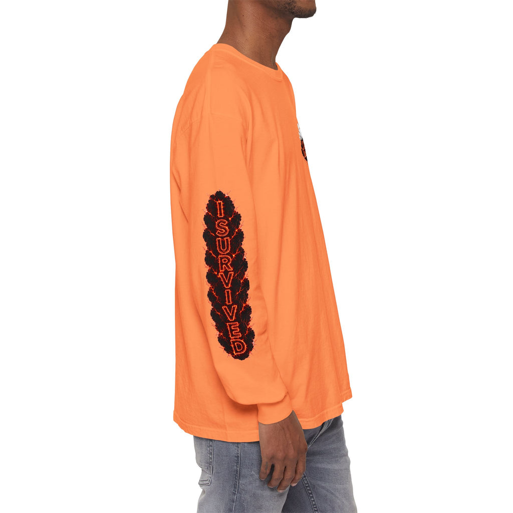 I Survived 2020 — "Please Stand By" Test Pattern Tee Special Edition Wildfire Signal Edition Summer Premiere Unisex Garment-Dyed Long Sleeve T-Shirt